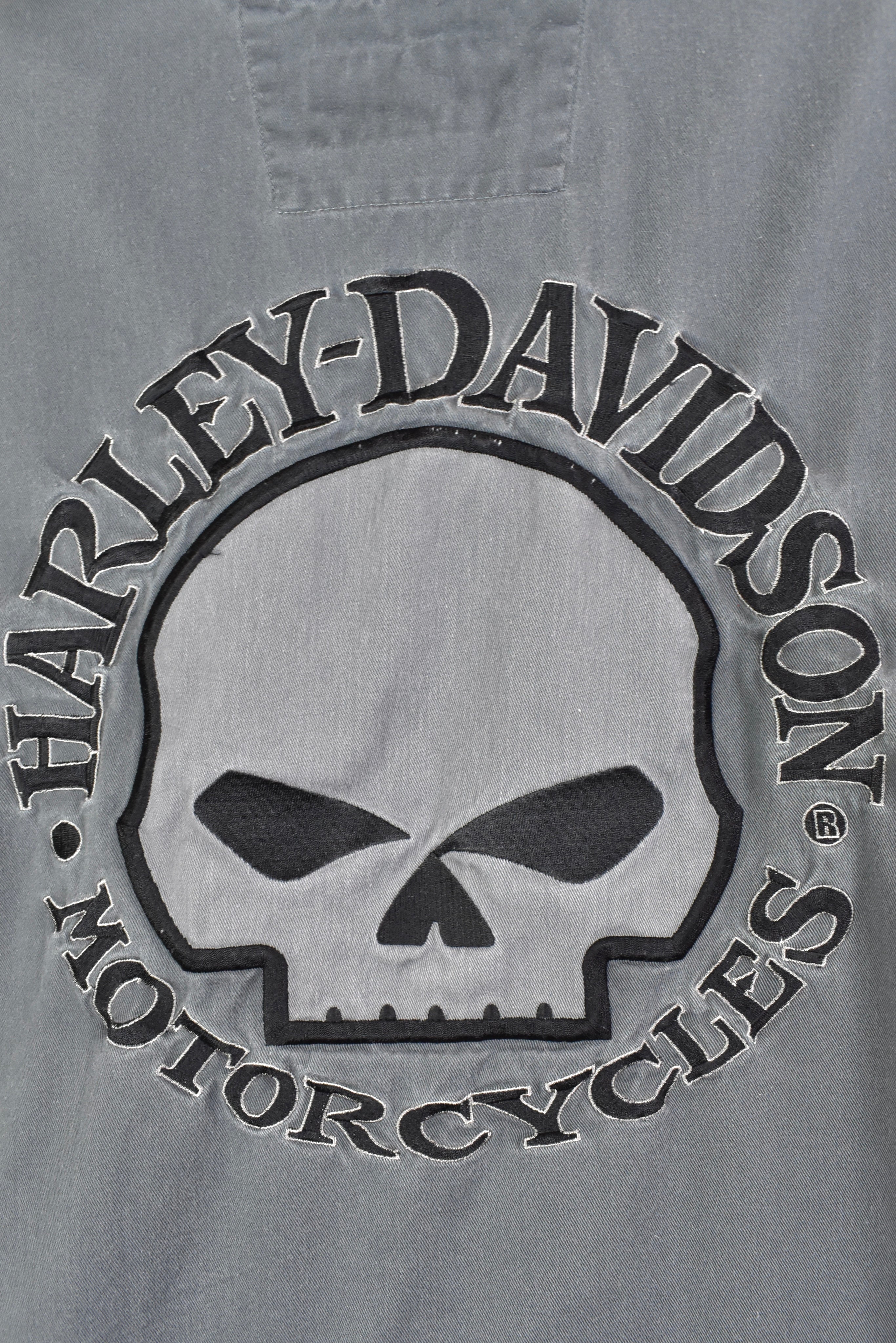 Modern Harley Davidson shirt, button up collared embroidered tee - AU XL HARLEY DAVIDSON