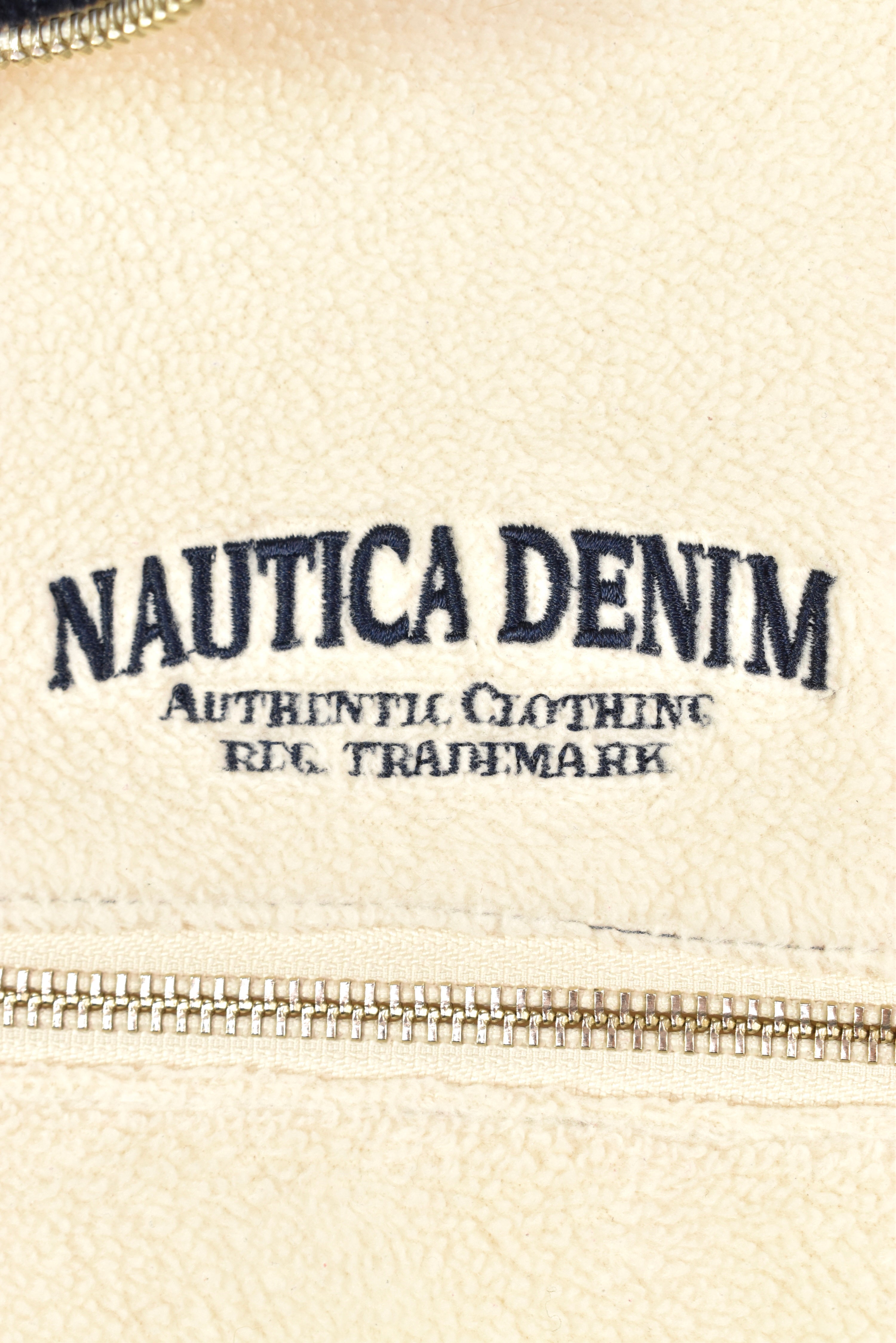 VINTAGE NAUTICA EMBROIDERED 1/4 ZIP FLEECE SWEATSHIRT | XL NAUTICA