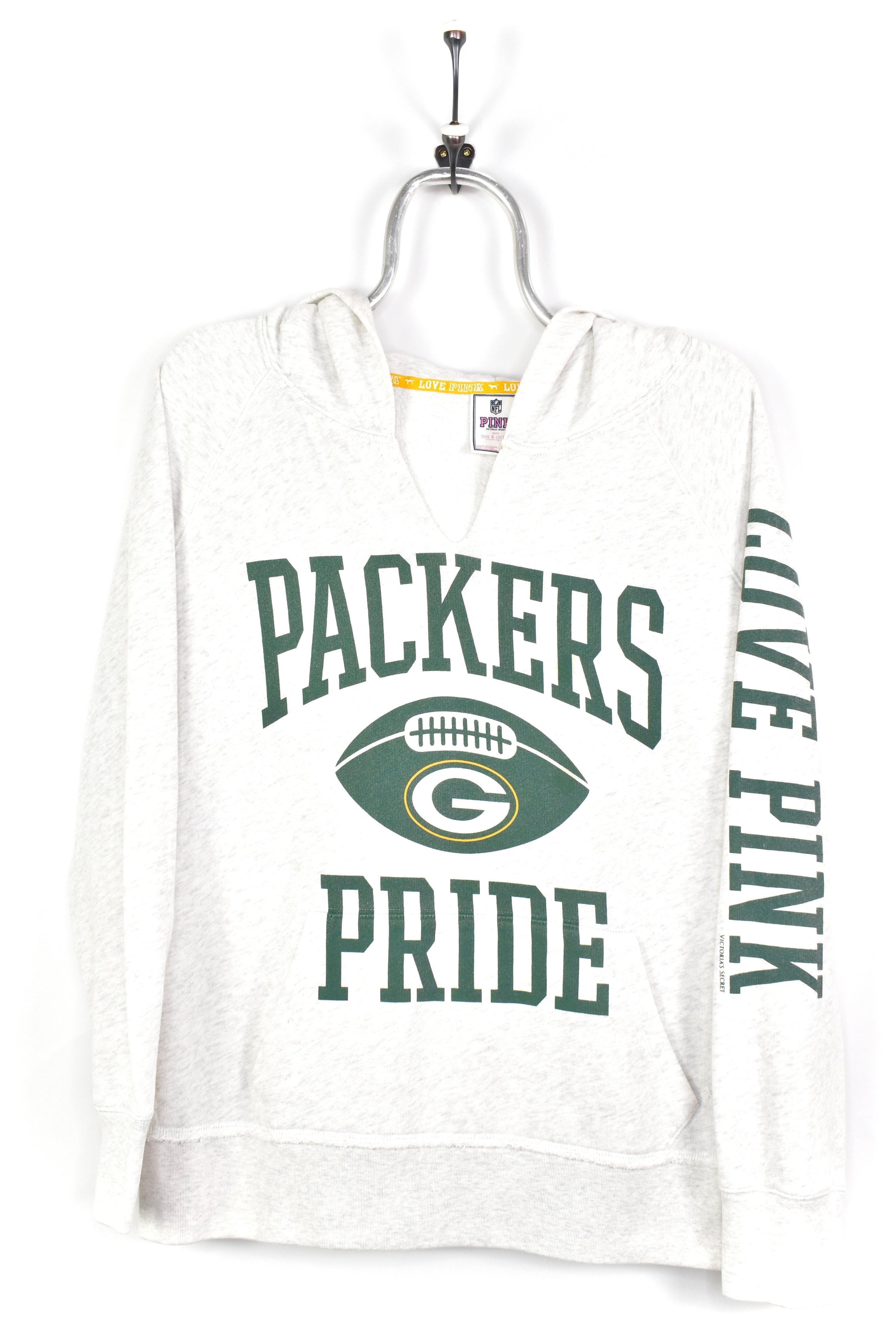 MODERN WOMEN'S NFL GREEN BAY PACKERS GREY HOODIE | LARGE PRO SPORT