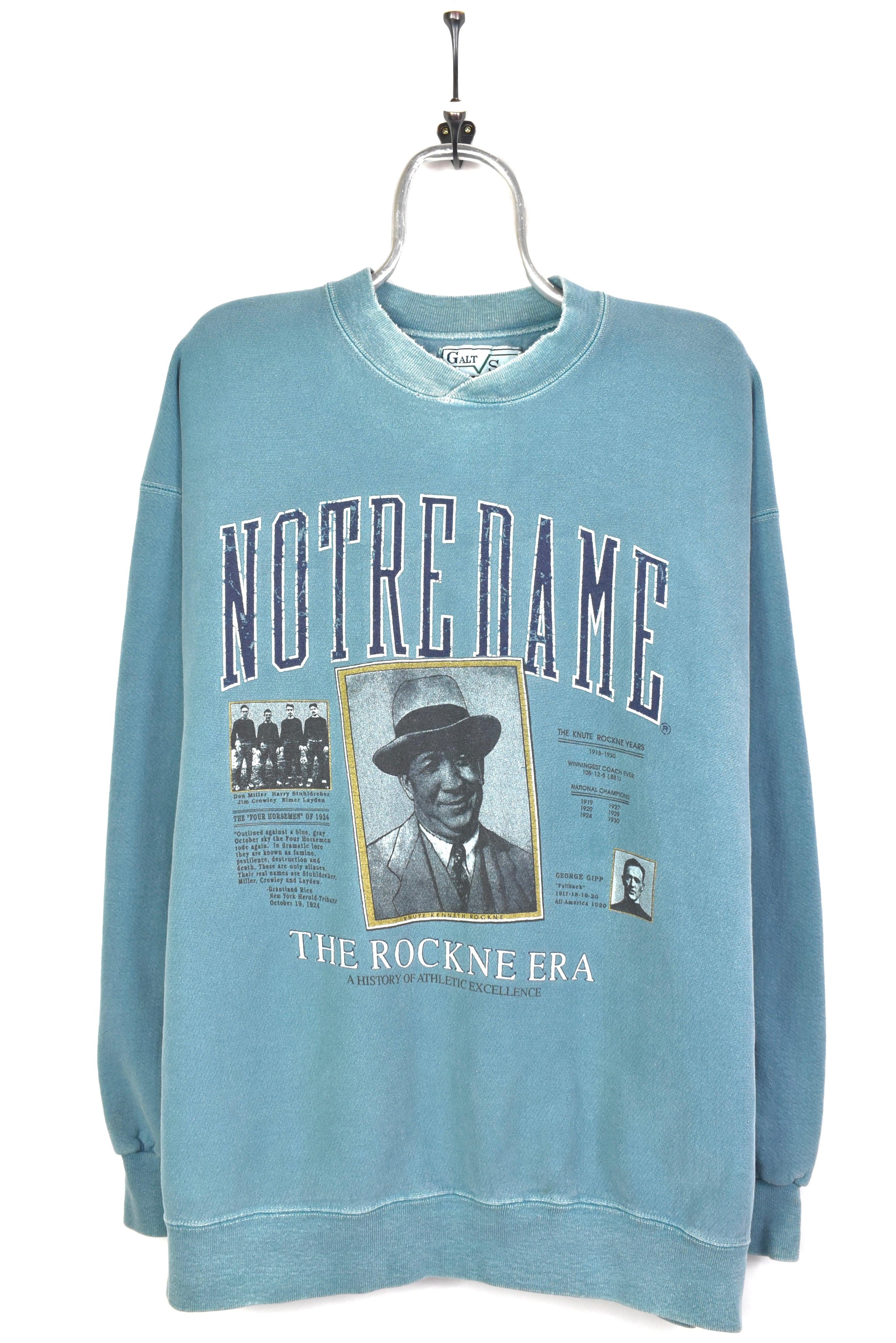 Vintage University of Notre Dame sweatshirt , green college crewneck - AU XL COLLEGE