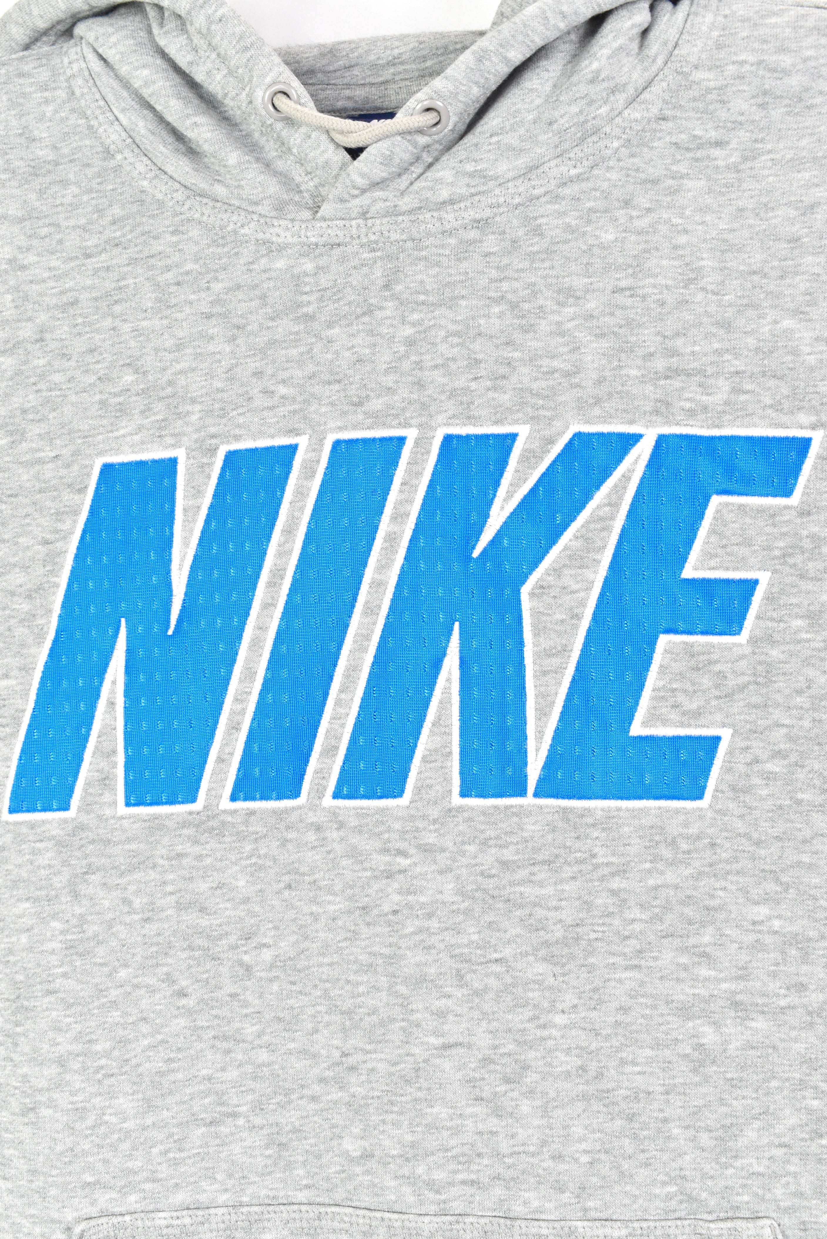 Vintage nike embroidered grey hoodie | medium NIKE