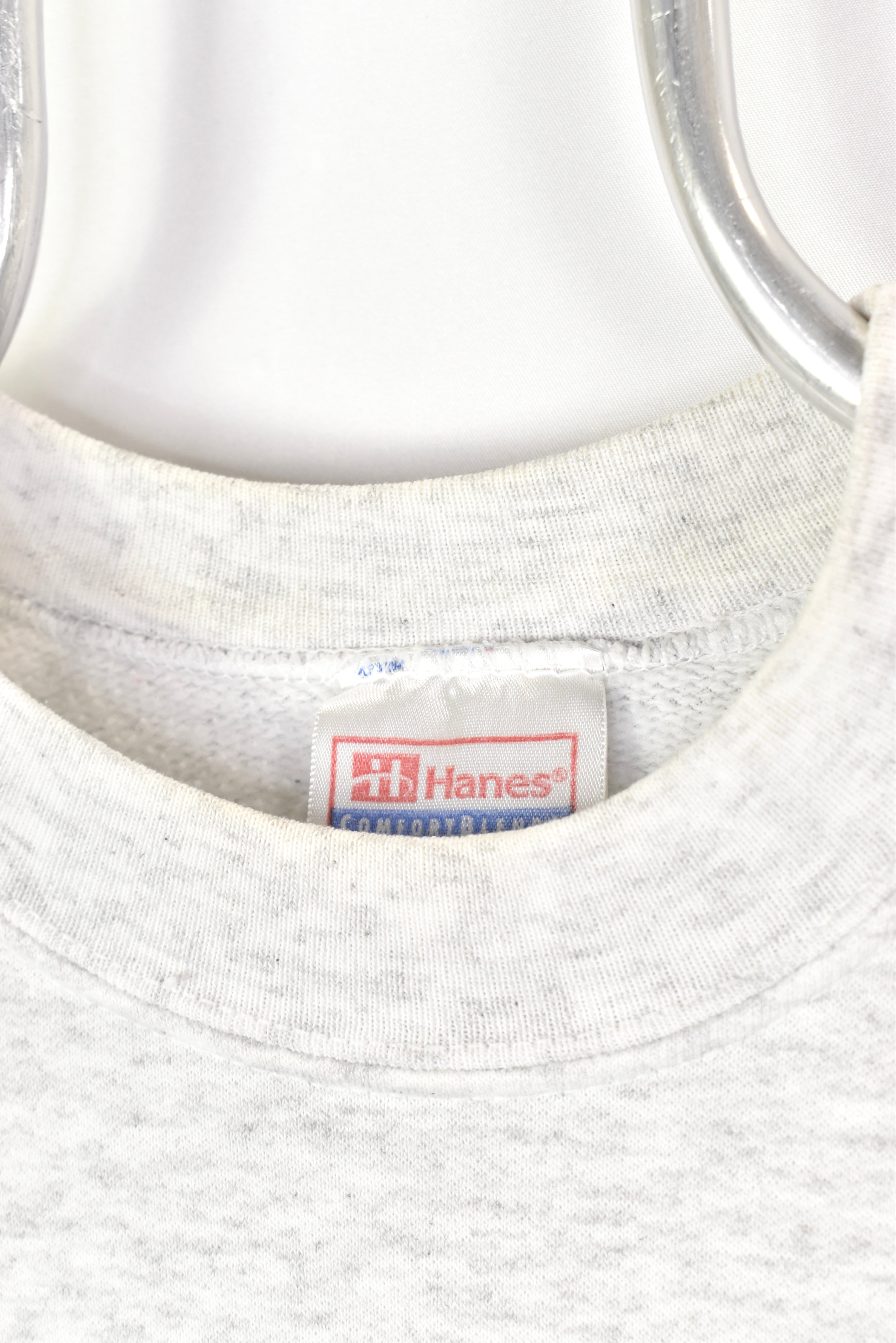 VINTAGE NASCAR EMBROIDERED GREY SWEATSHIRT | MEDIUM NASCAR / RACING