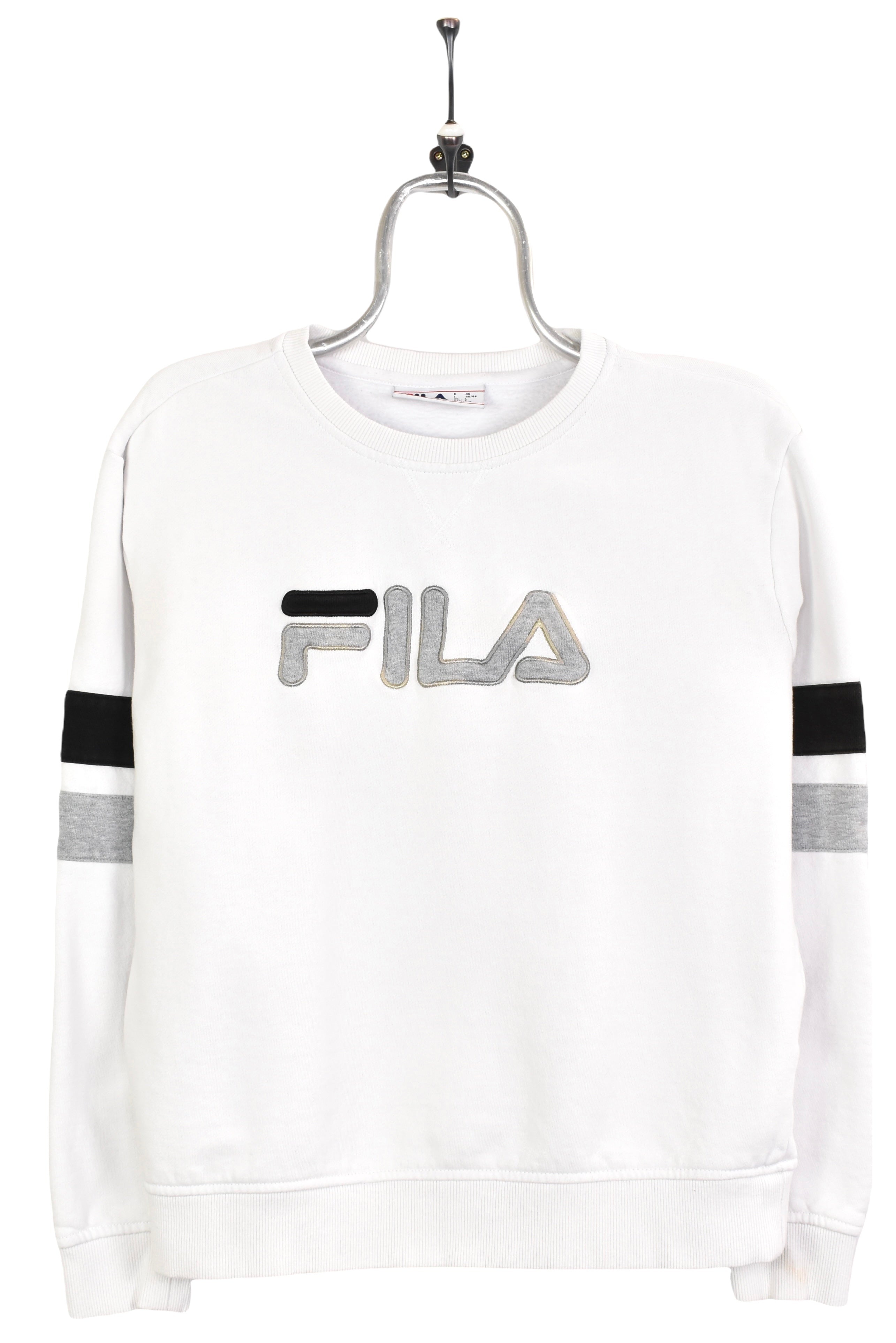 Vintage Women's Fila embroidered white sweatshirt | Large FILA