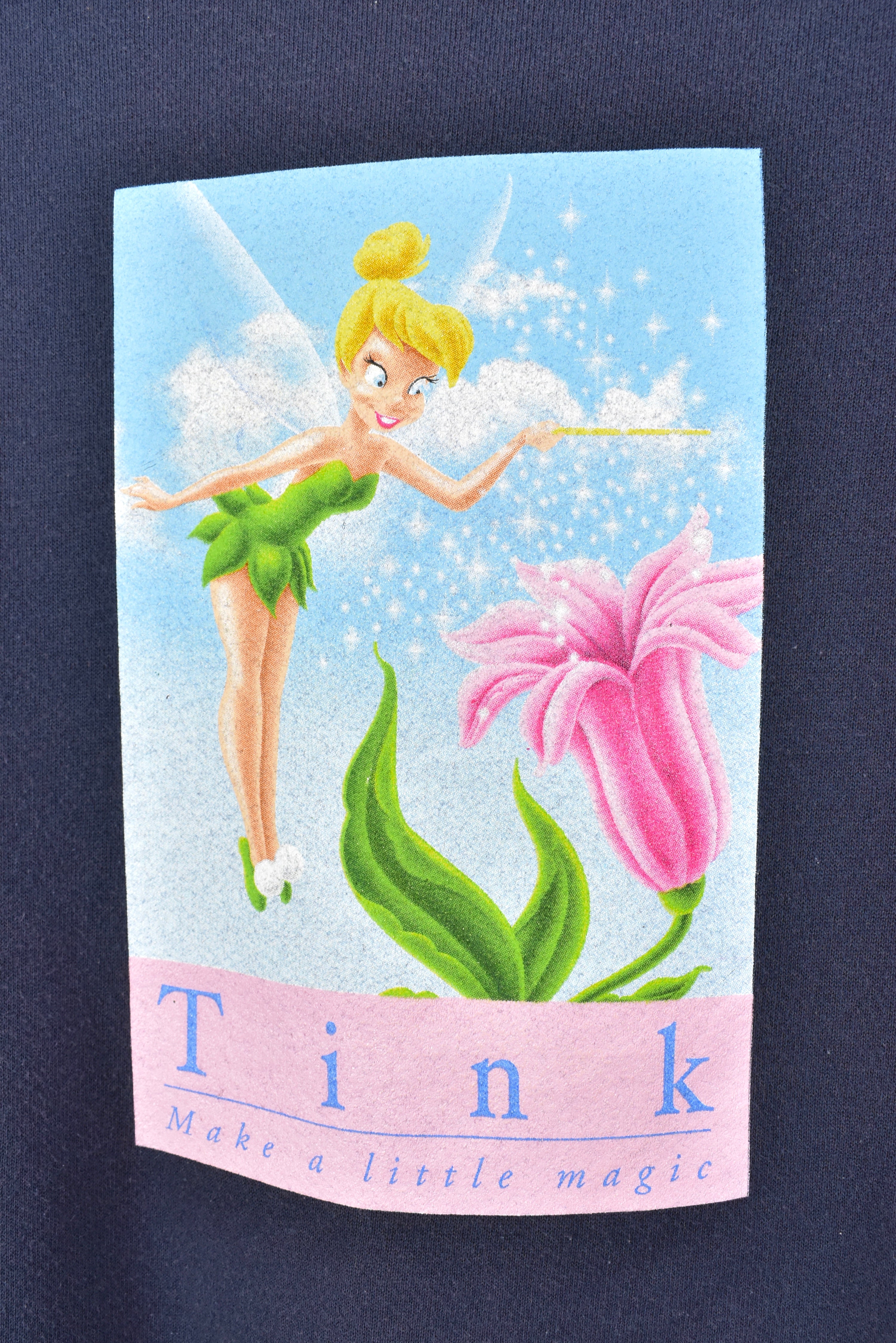 VINTAGE DISNEY TINKERBELL NAVY SWEATSHIRT | XL DISNEY / CARTOON