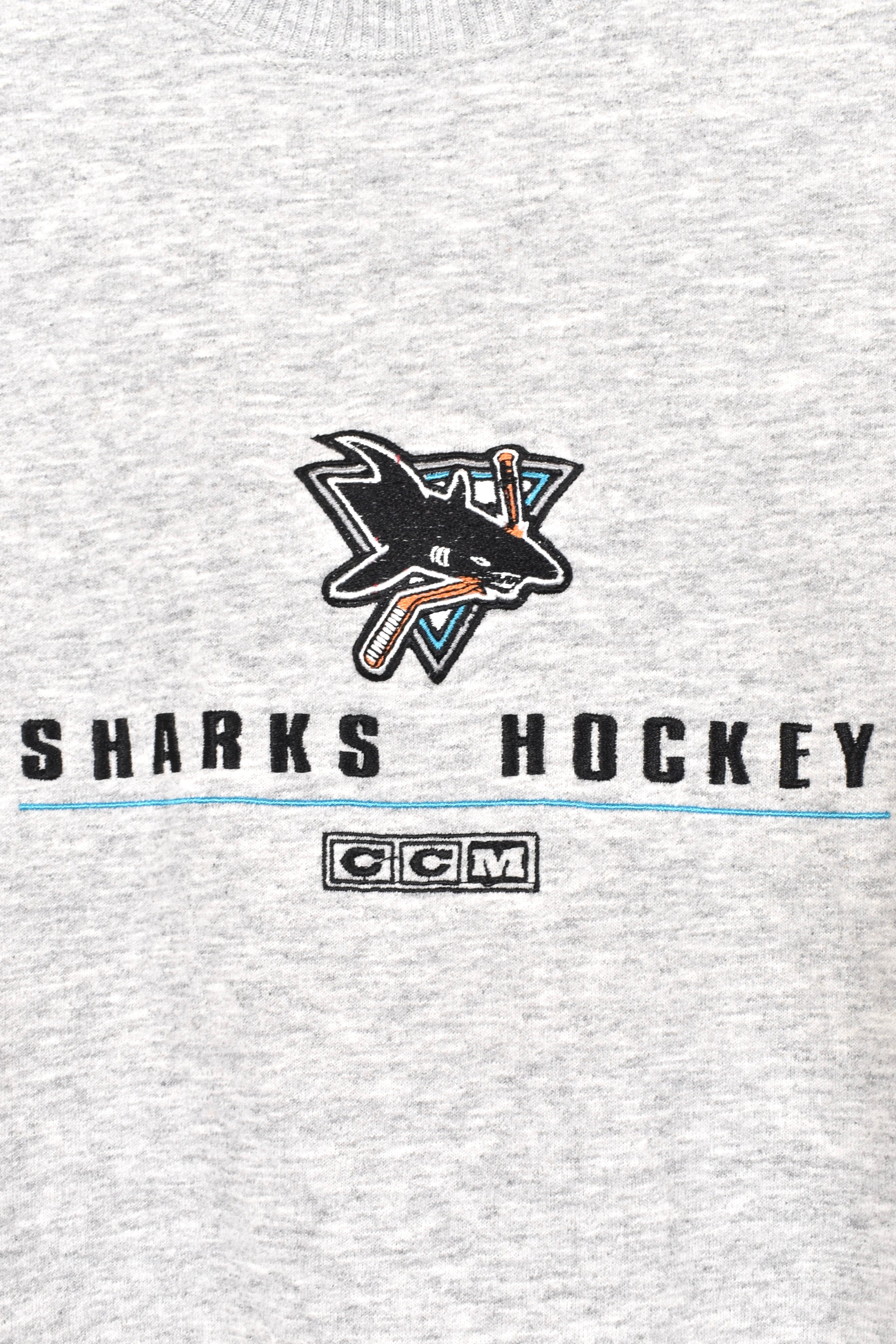 Modern San Jose Sharks sweatshirt, NHL grey embroidered crewneck - AU XL PRO SPORT