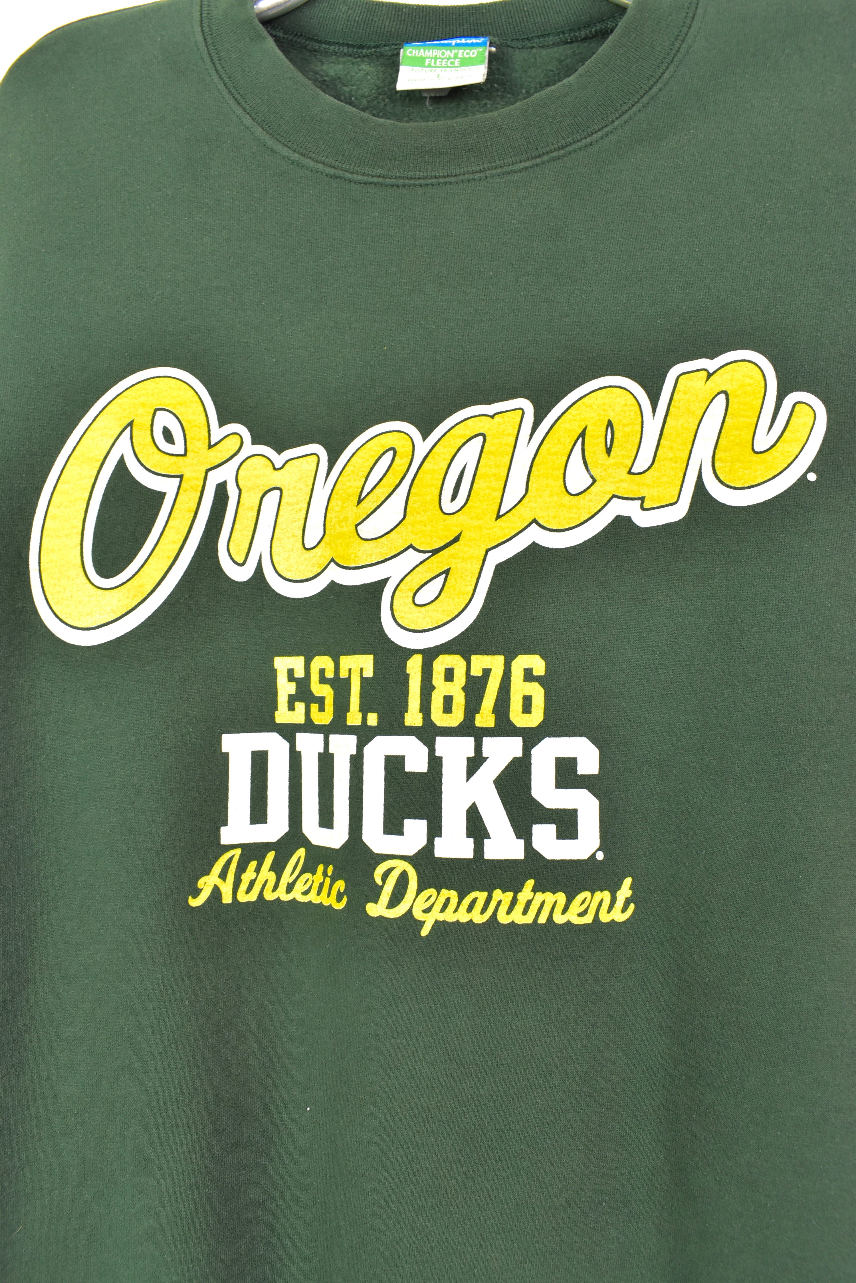 VINTAGE OREGON UNIVERSITY GREEN SWEATSHIRT | XL COLLEGE