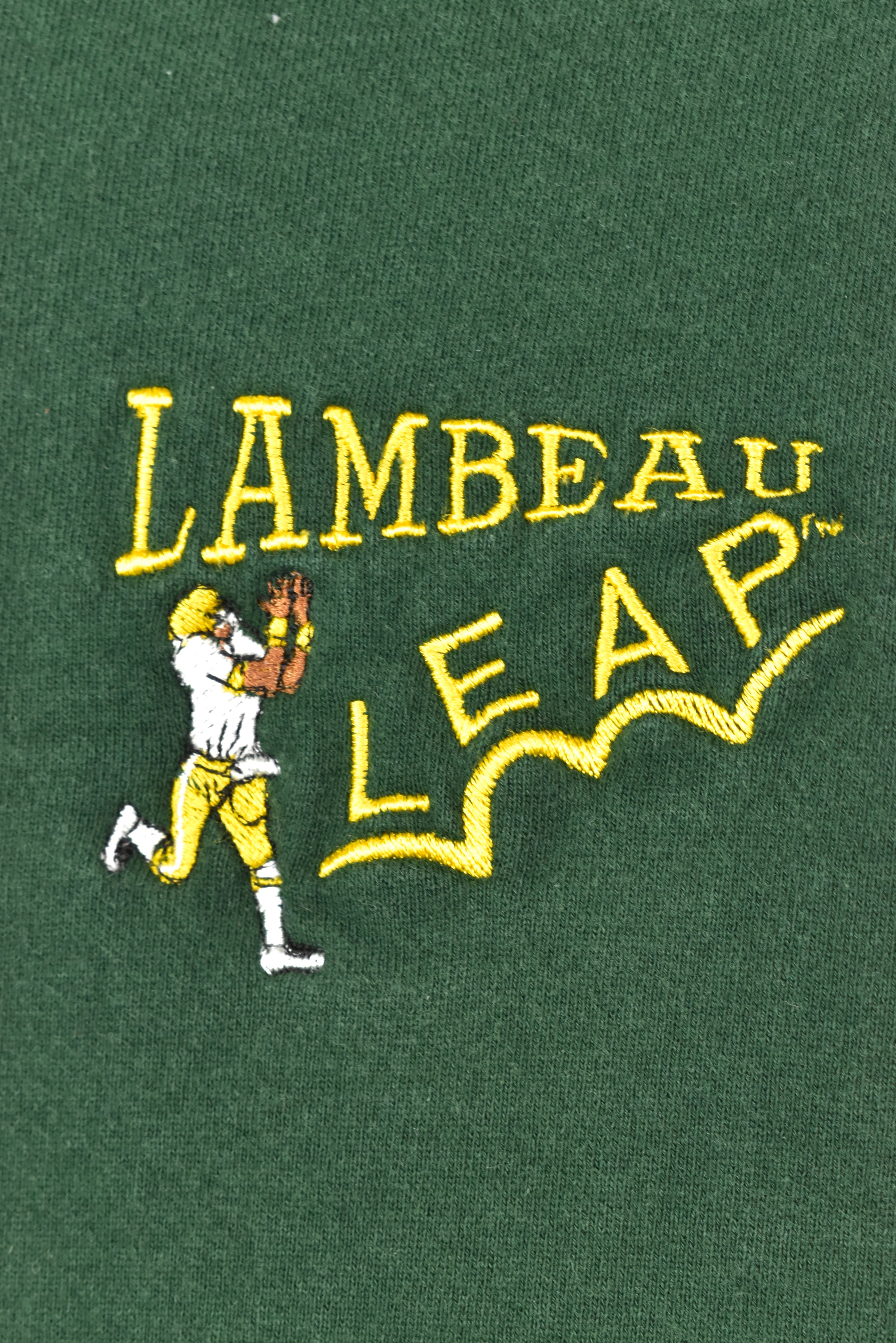 VINTAGE NFL GREEN BAY PACKERS EMBROIDERED GREEN SWEATSHIRT | LARGE PRO SPORT