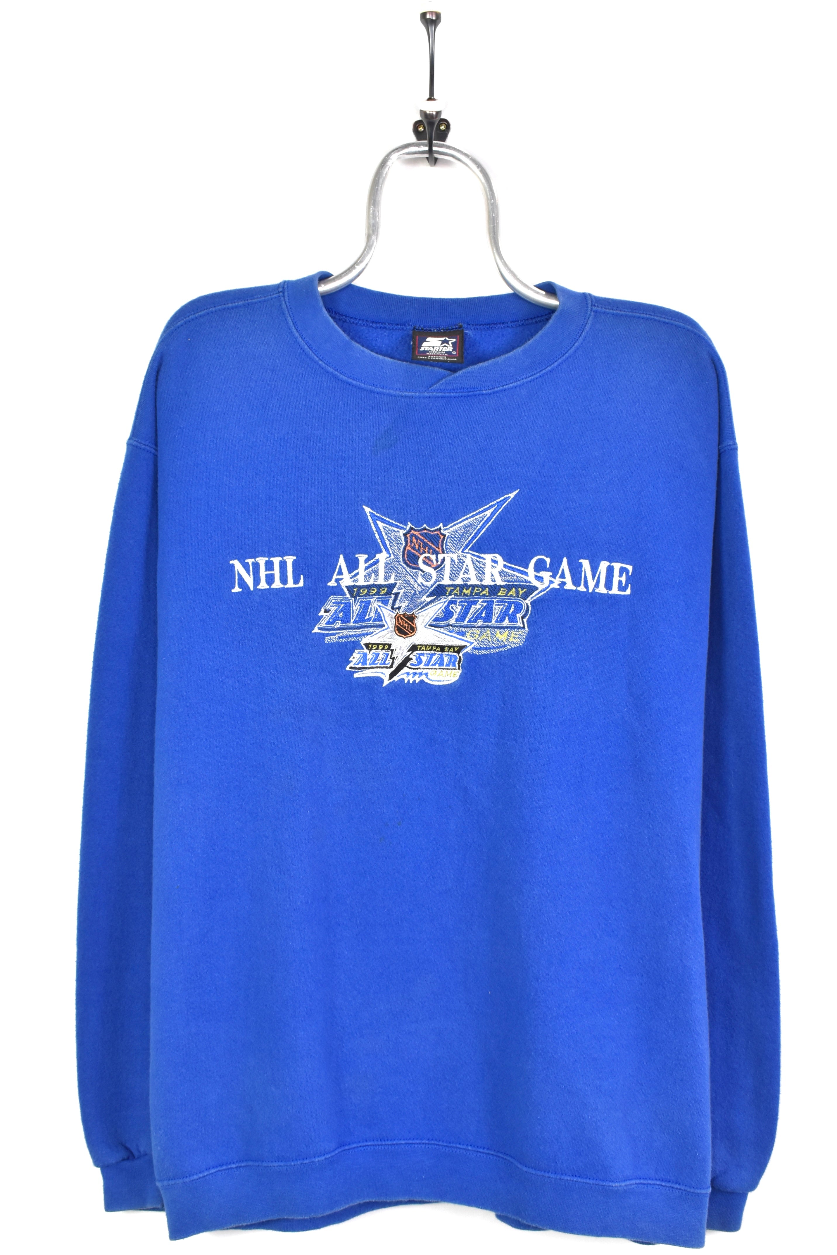 Vintage 1999 NHL Tampa Bay all star game embroidered blue sweatshirt | Large PRO SPORT