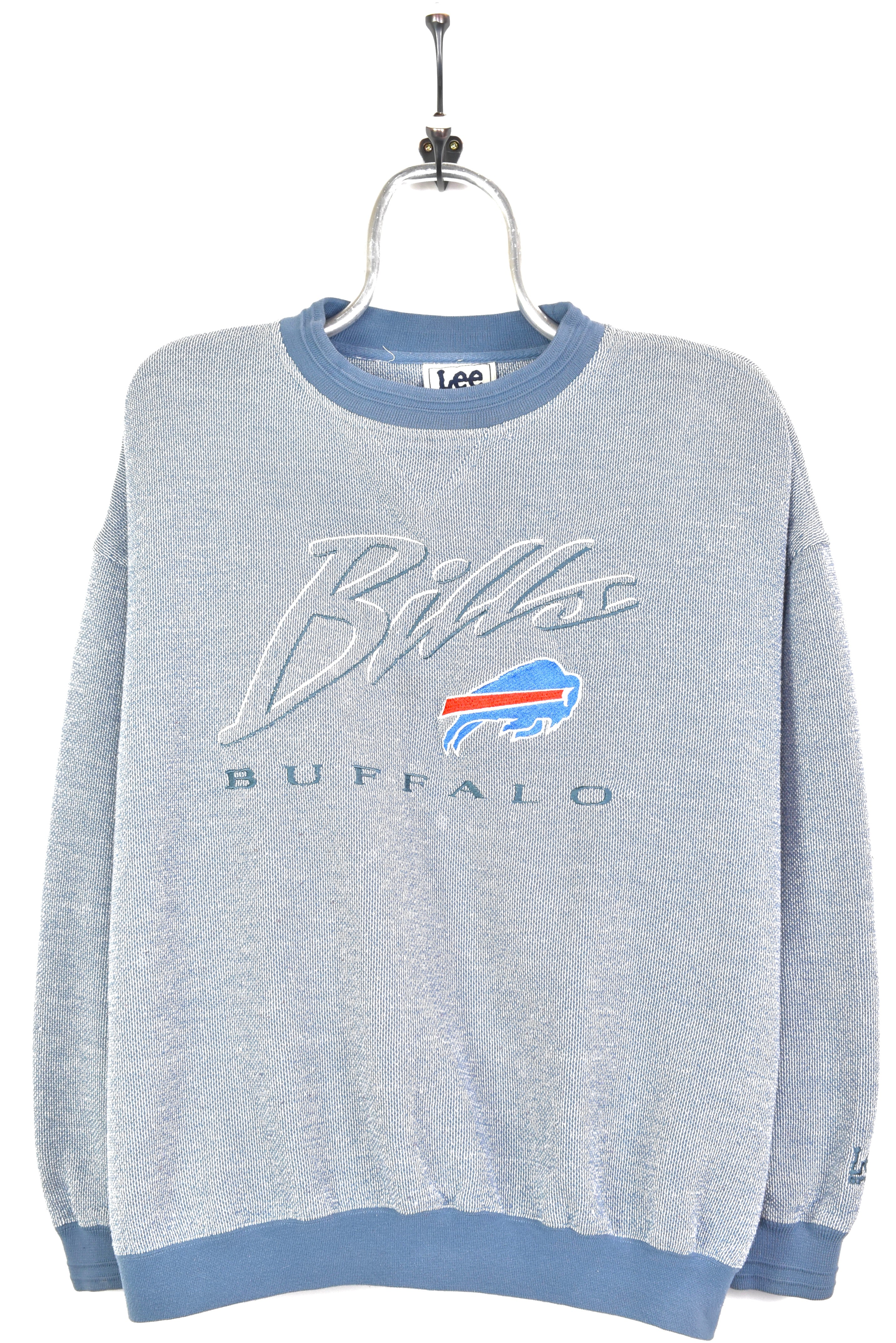 VINTAGE NFL BUFFALO BILLS EMBROIDERED BLUE SWEATSHIRT | LARGE PRO SPORT