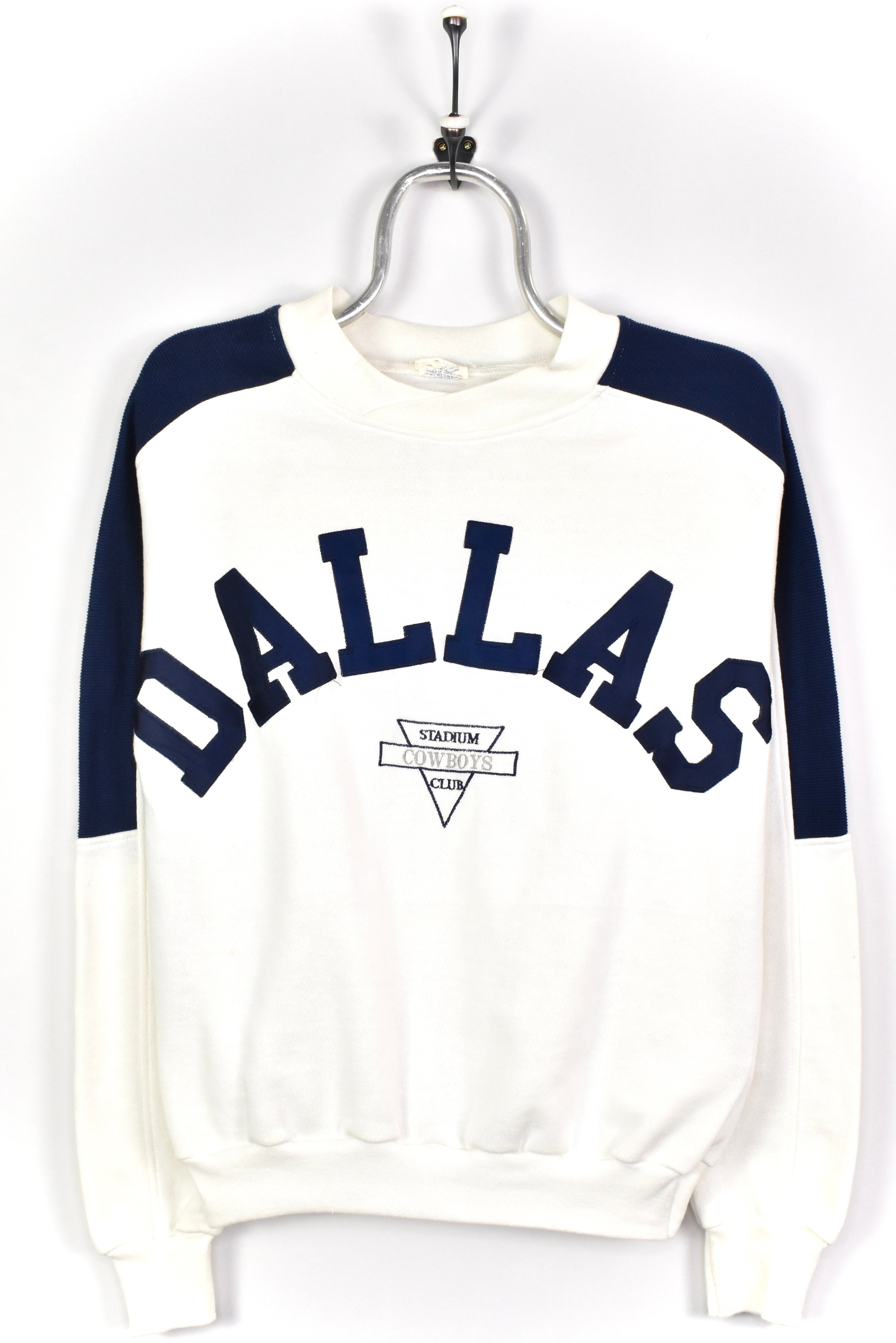 VINTAGE NFL DALLAS COWBOYS WHITE SWEATSHIRT | SMALL PRO SPORT