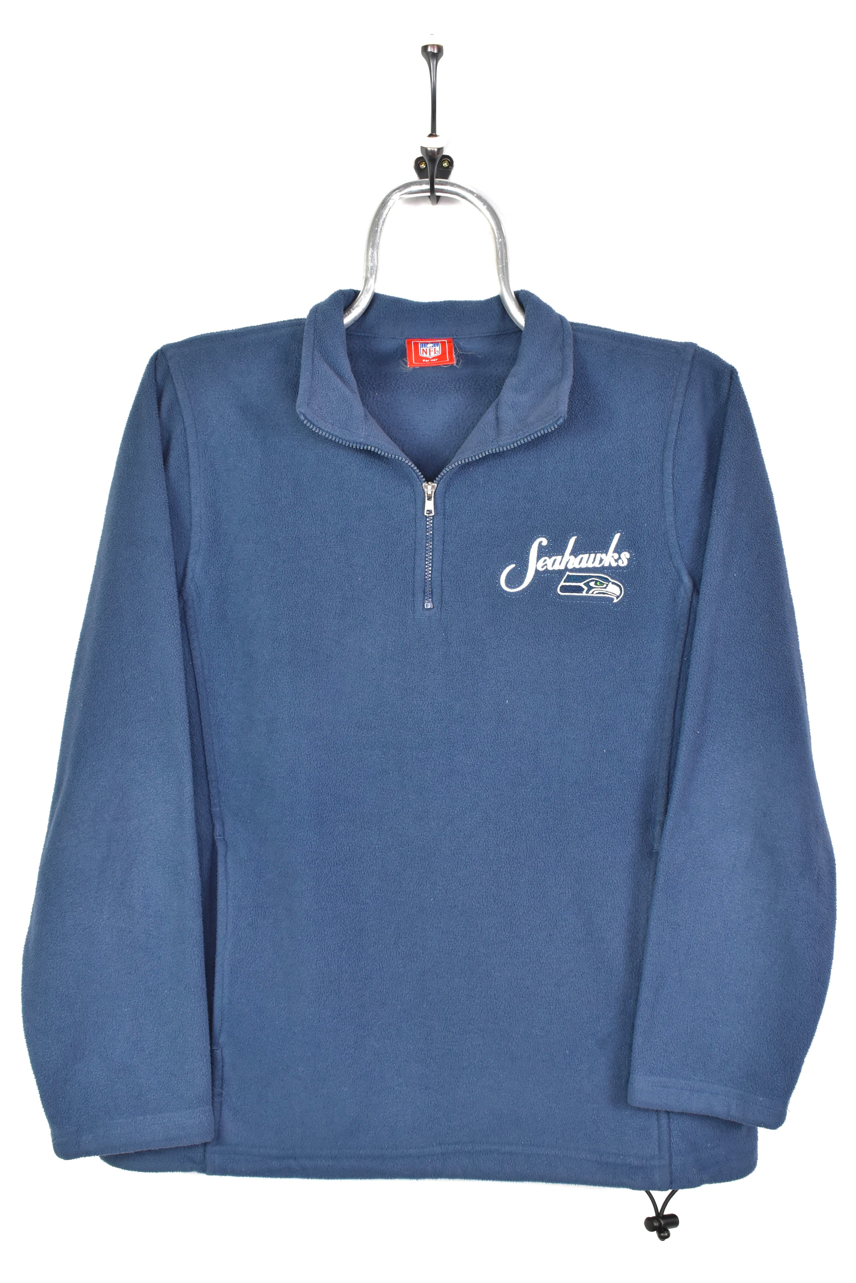 VINTAGE WOMEN'S NFL SEATTLE SEAHAWKS FLEECE 1/4 ZIP SWEATSHIRT | MEDIUM PRO SPORT