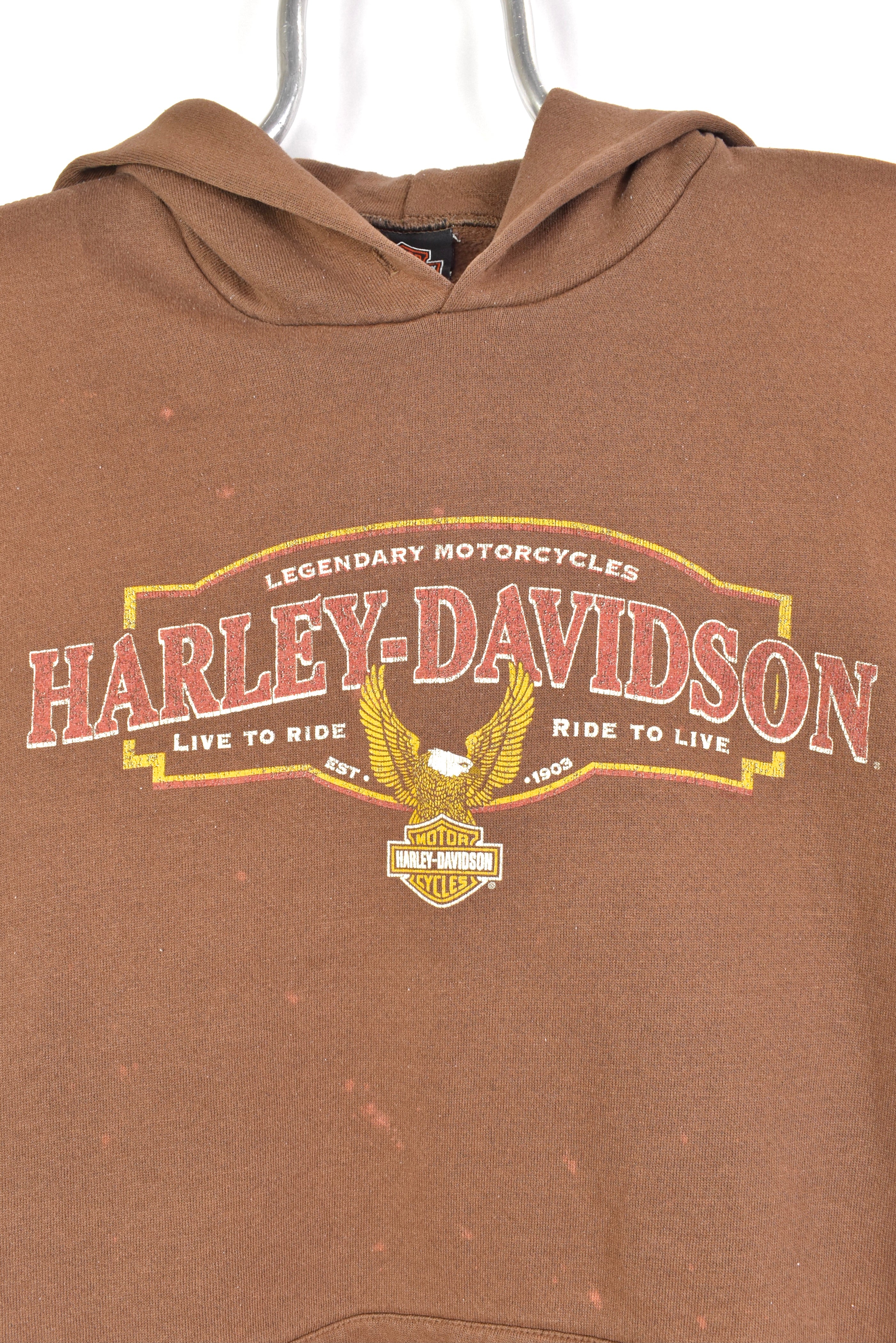 Vintage Harley Davidson brown hoodie | XL HARLEY DAVIDSON