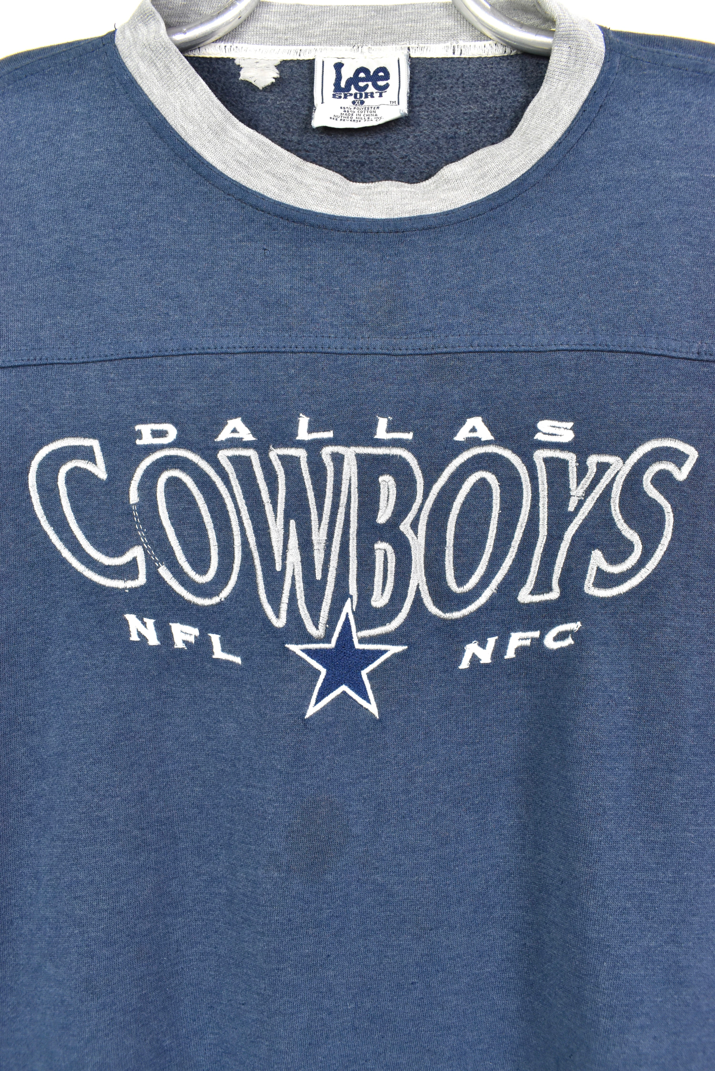 Vintage Dallas Cowboys sweatshirt, NFL navy blue embroidered crewneck - AU XXL PRO SPORT