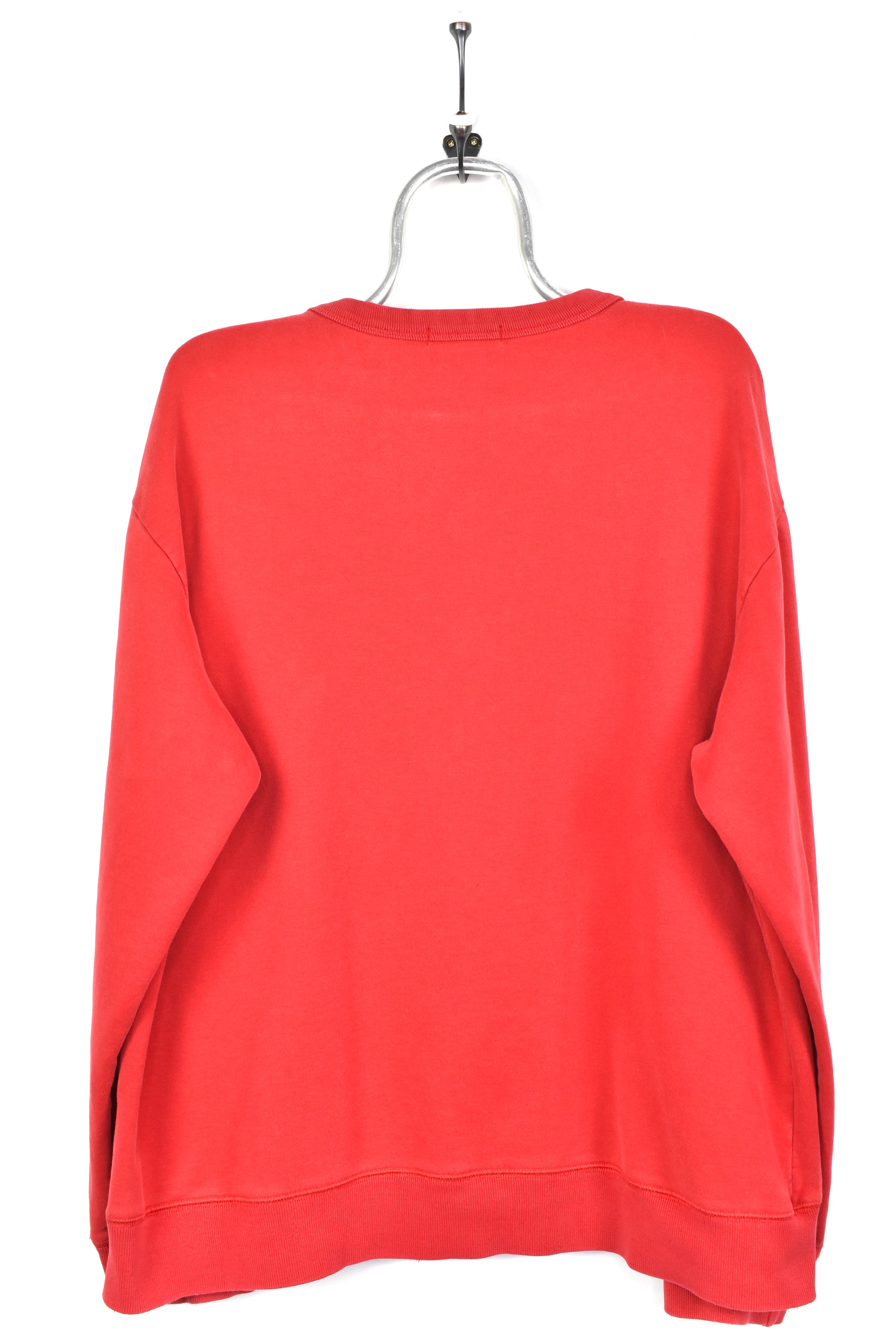 VINTAGE NAUTICA EMBROIDERED RED SWEATSHIRT | XL NAUTICA