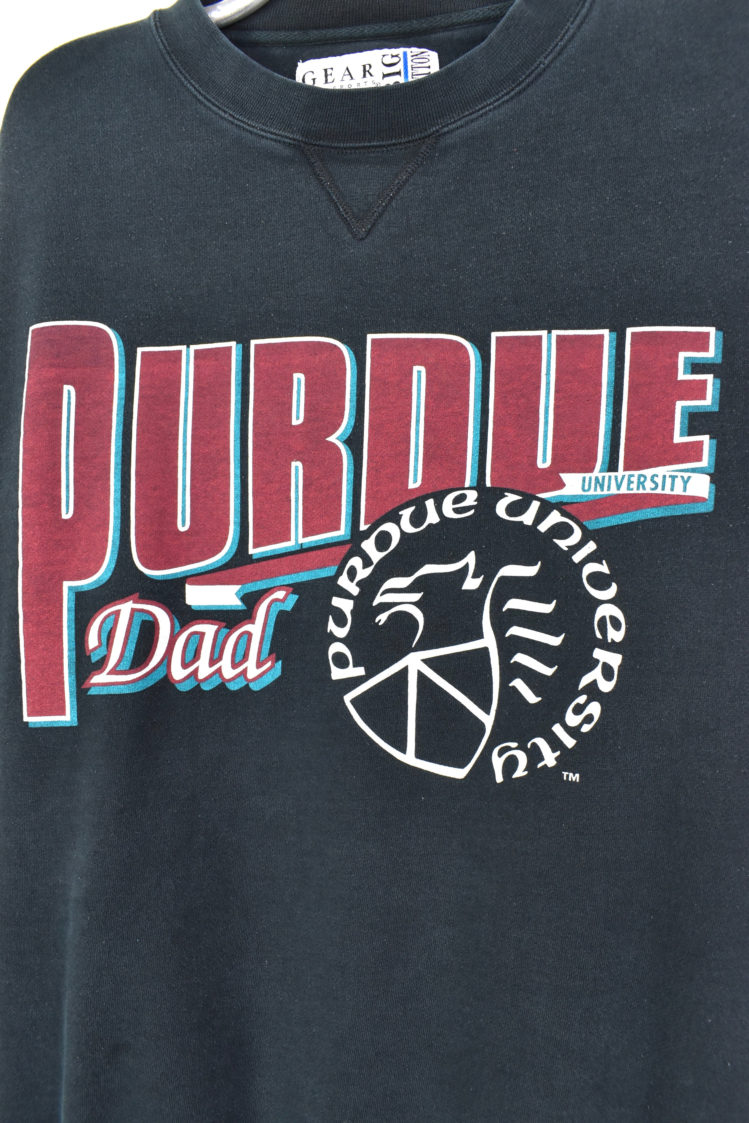 VINTAGE PURDUE UNIVERSITY BLACK SWEATSHIRT | XL COLLEGE