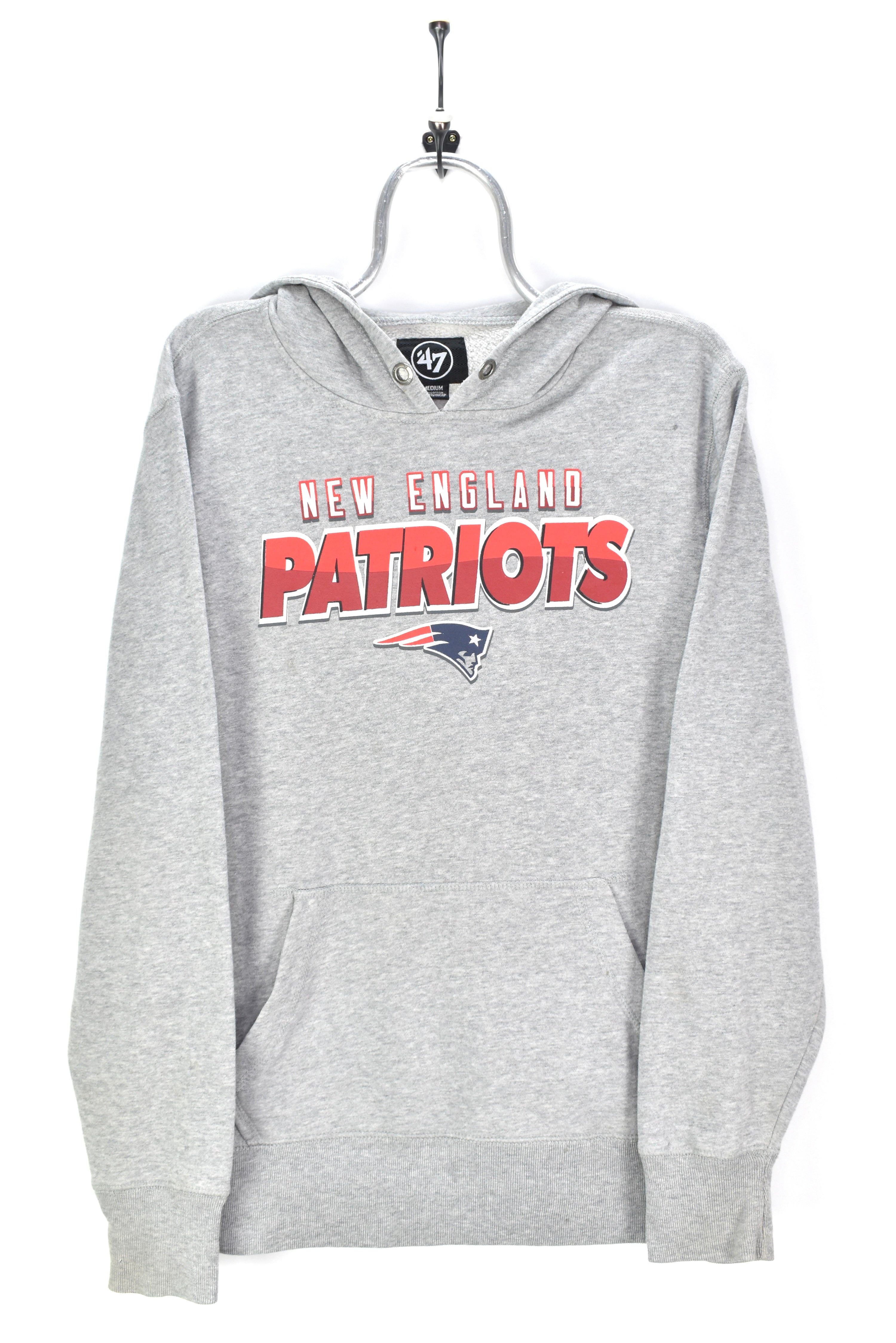 VINTAGE NFL NEW ENGLAND PATRIOTS GREY HOODIE | MEDIUM PRO SPORT