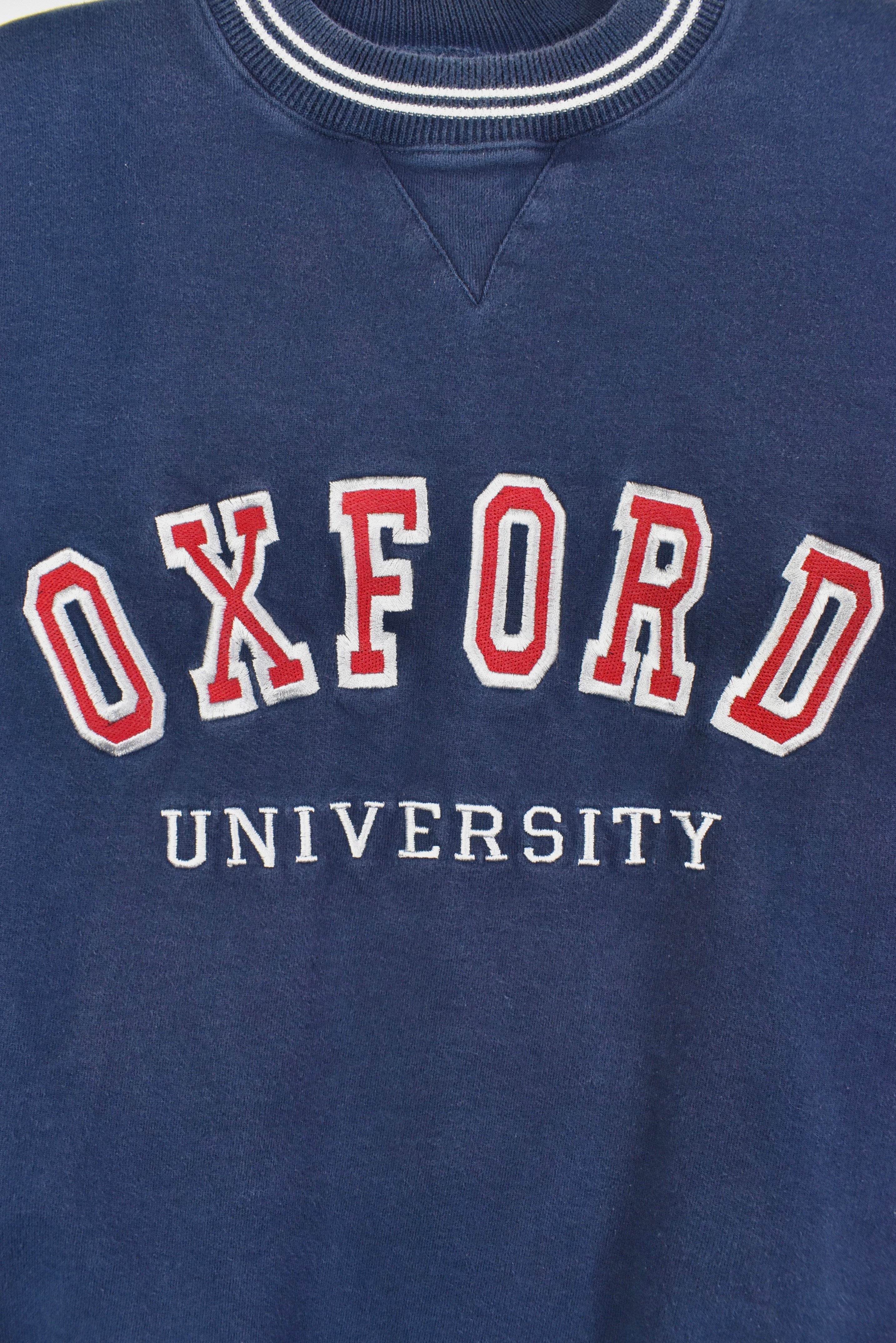 Vintage University of Oxford sweatshirt, college embroidered crewneck - XL, navy blue COLLEGE