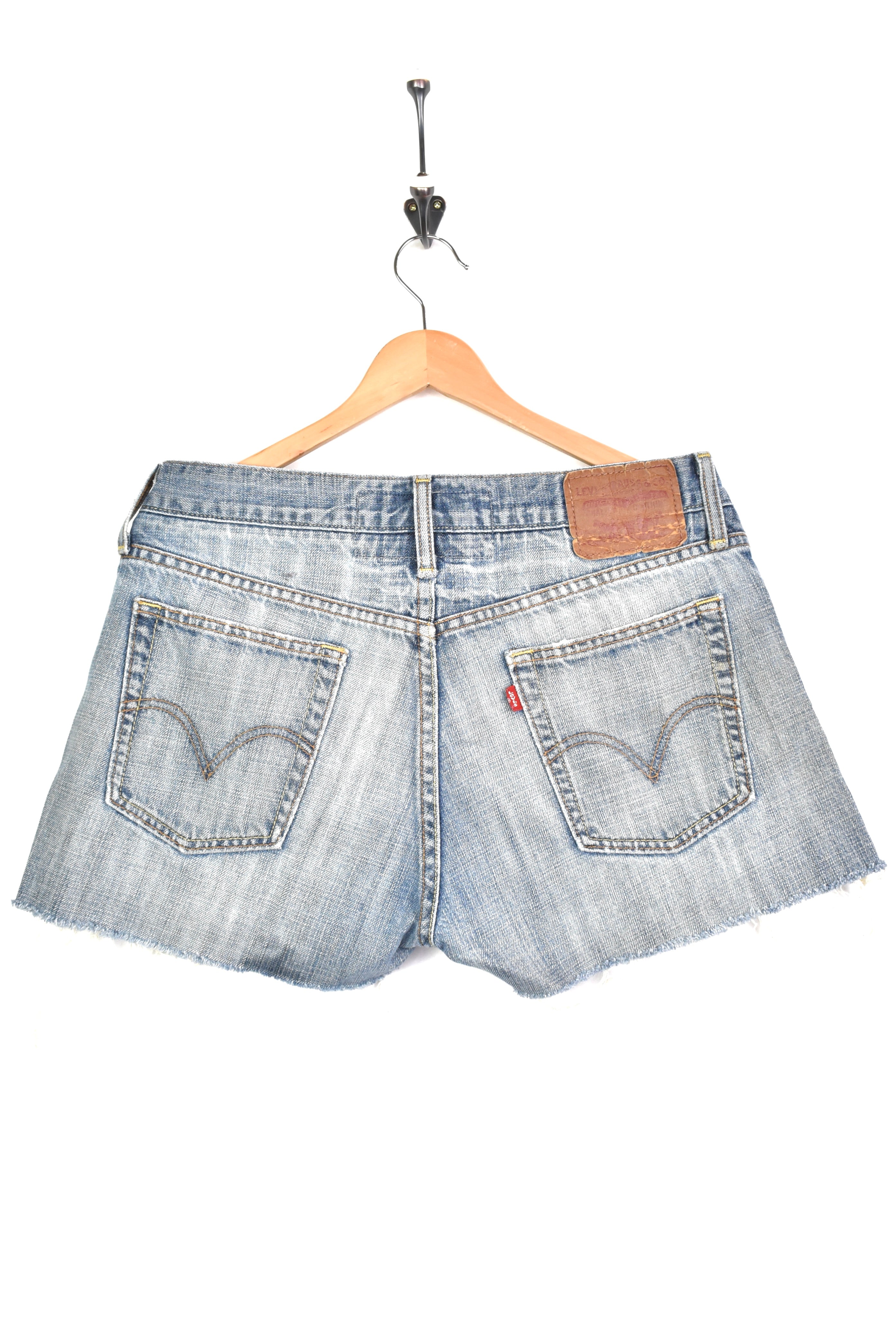 Women's vintage Levi's shorts, rework denim jeans - blue, W33" LEVIS