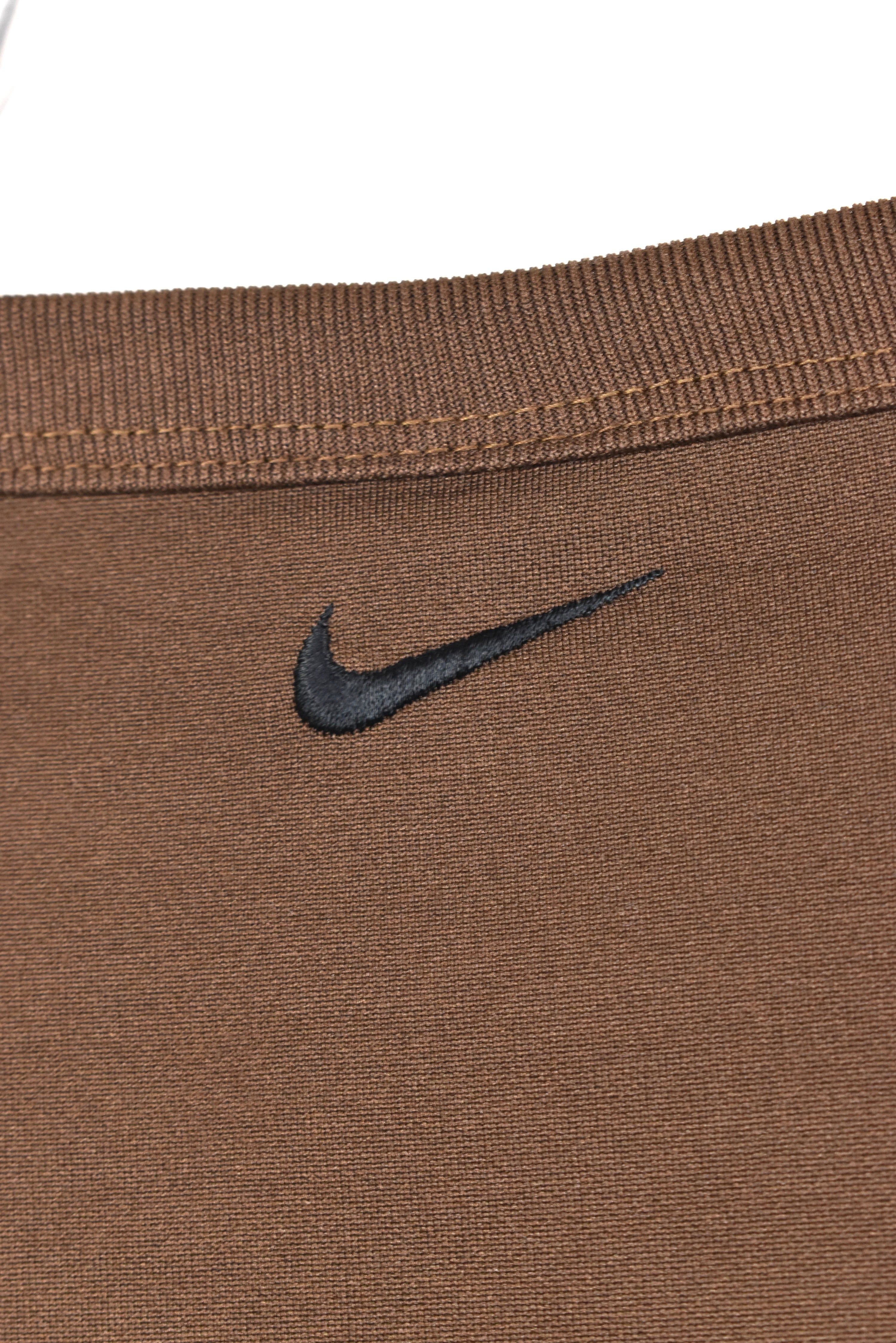 Vintage Nike shirt, athletic brown graphic tee - AU M NIKE