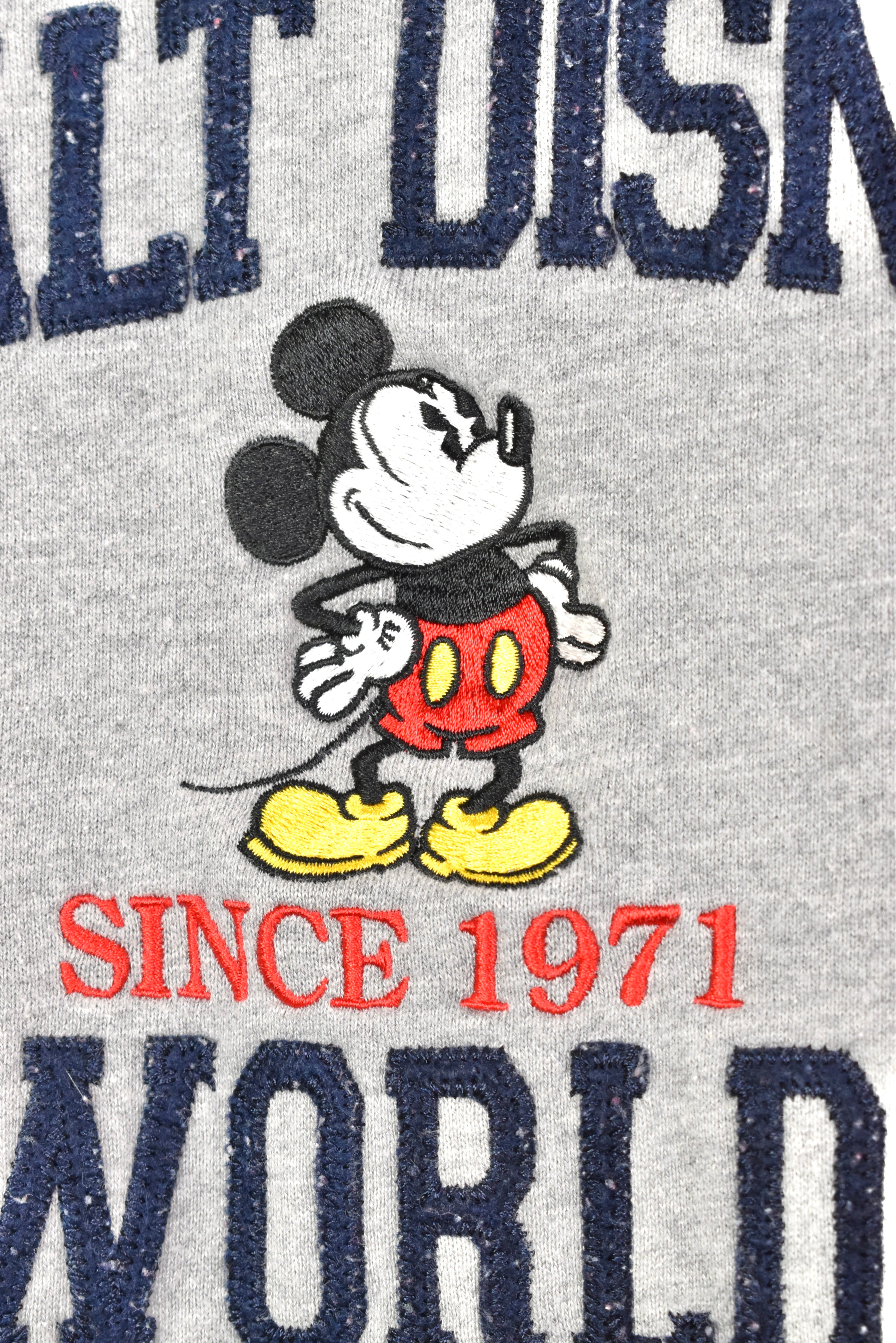 Vintage Disney sweatshirt, Mickey Mouse embroidered crewneck - XXXL, grey DISNEY / CARTOON