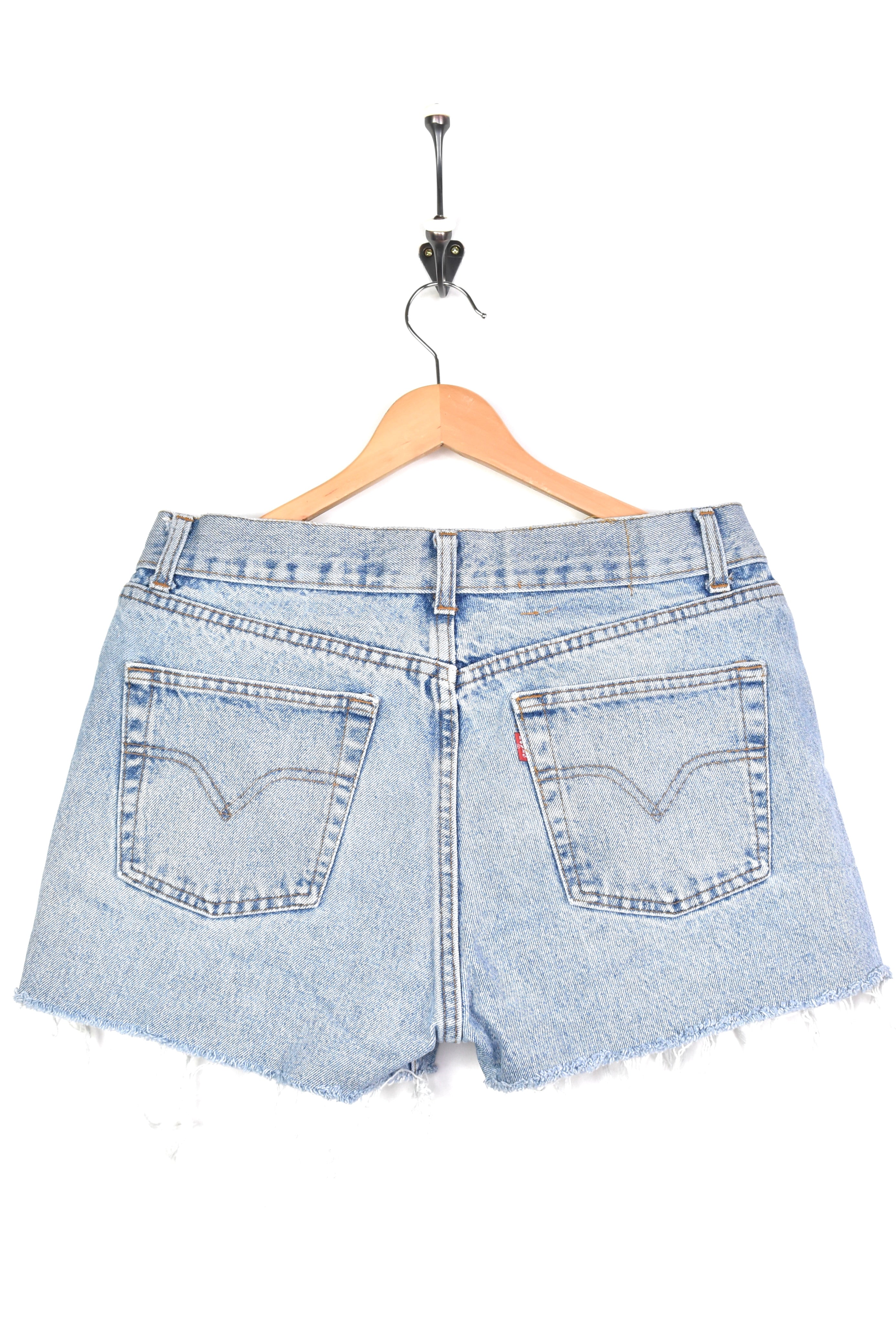 Women's vintage Levi's shorts, rework denim jeans - blue, W33" LEVIS