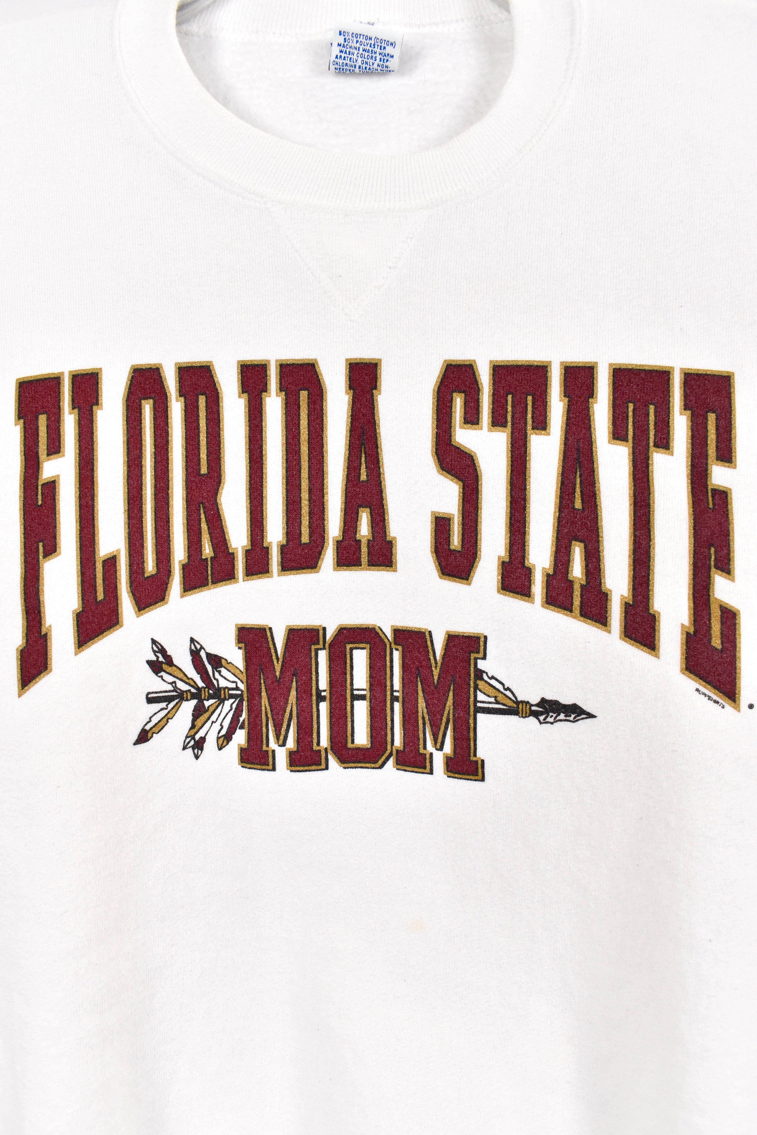 Vintage Florida State University sweatshirt, white graphic crewneck - AU M COLLEGE