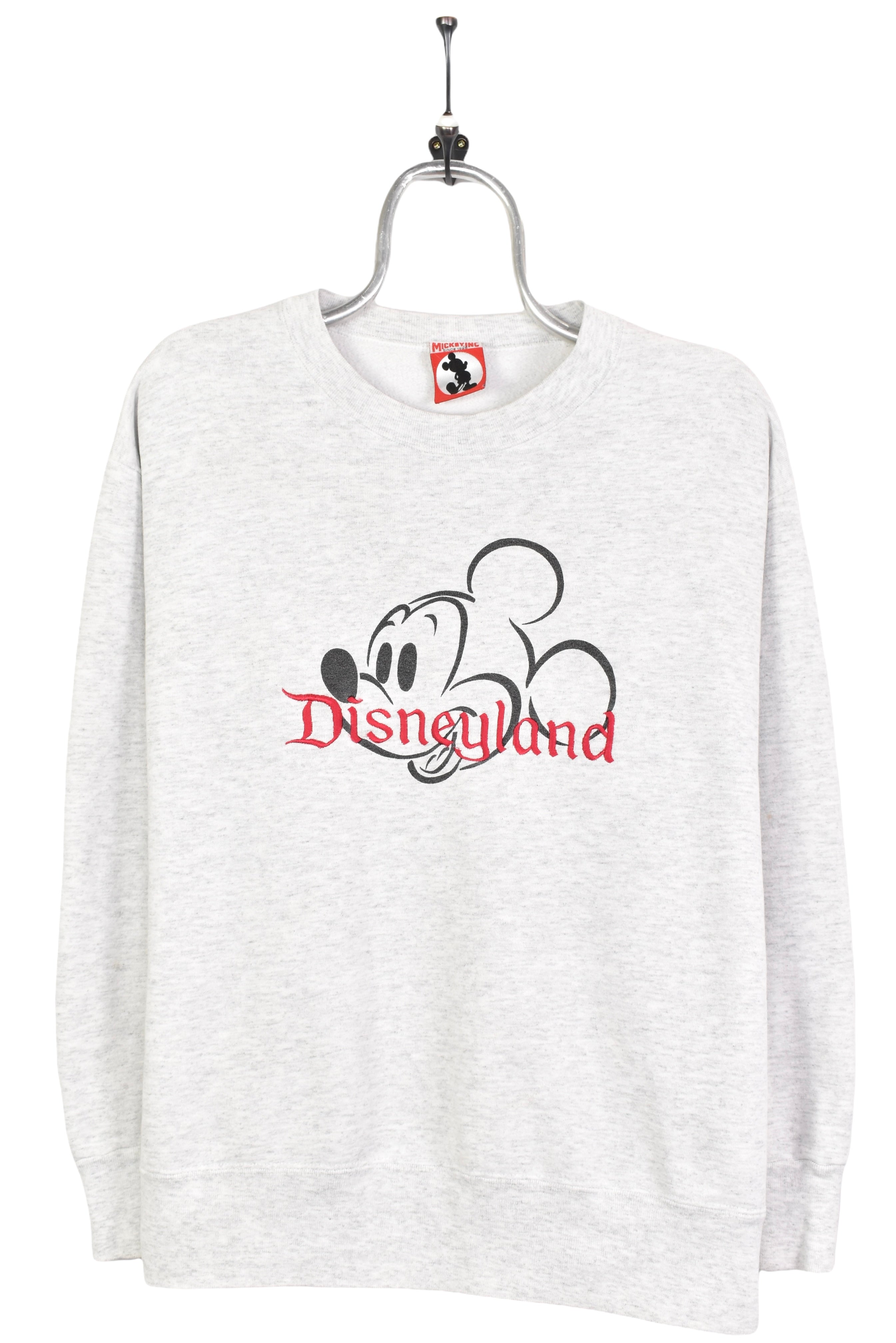 Vintage disney mickey embroidered grey sweatshirt | large DISNEY / CARTOON