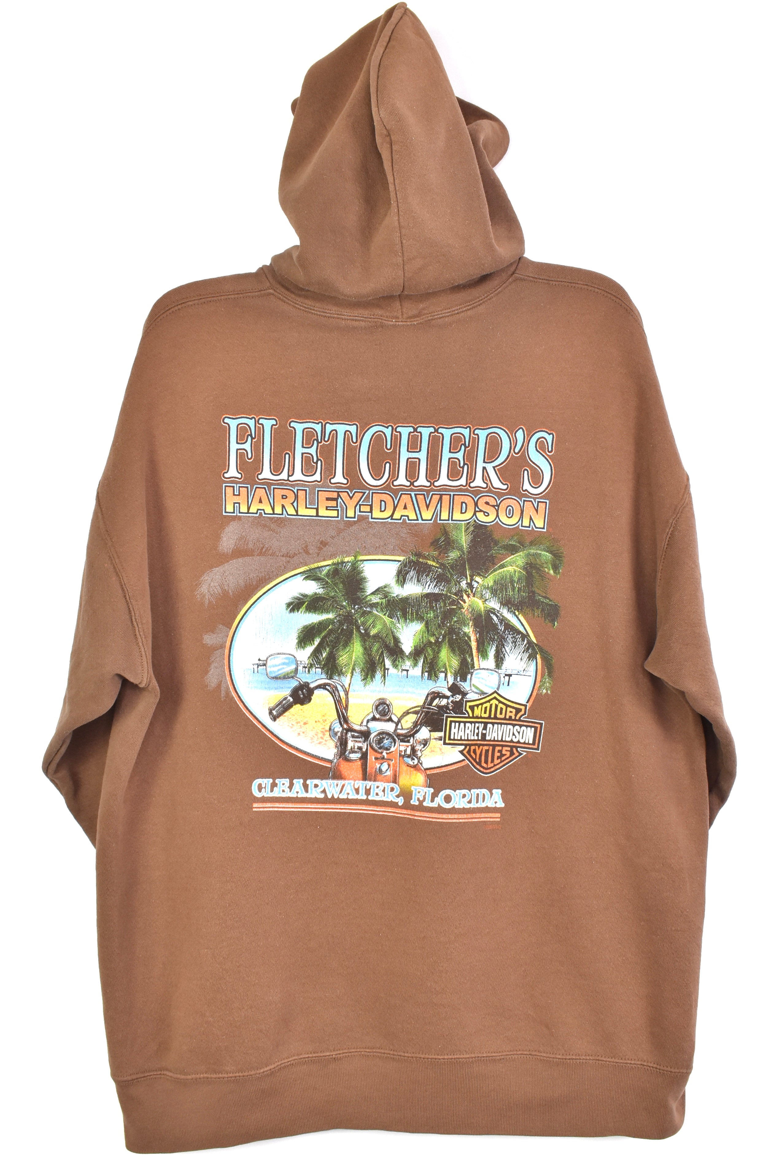 Vintage Harley Davidson brown hoodie | XL HARLEY DAVIDSON