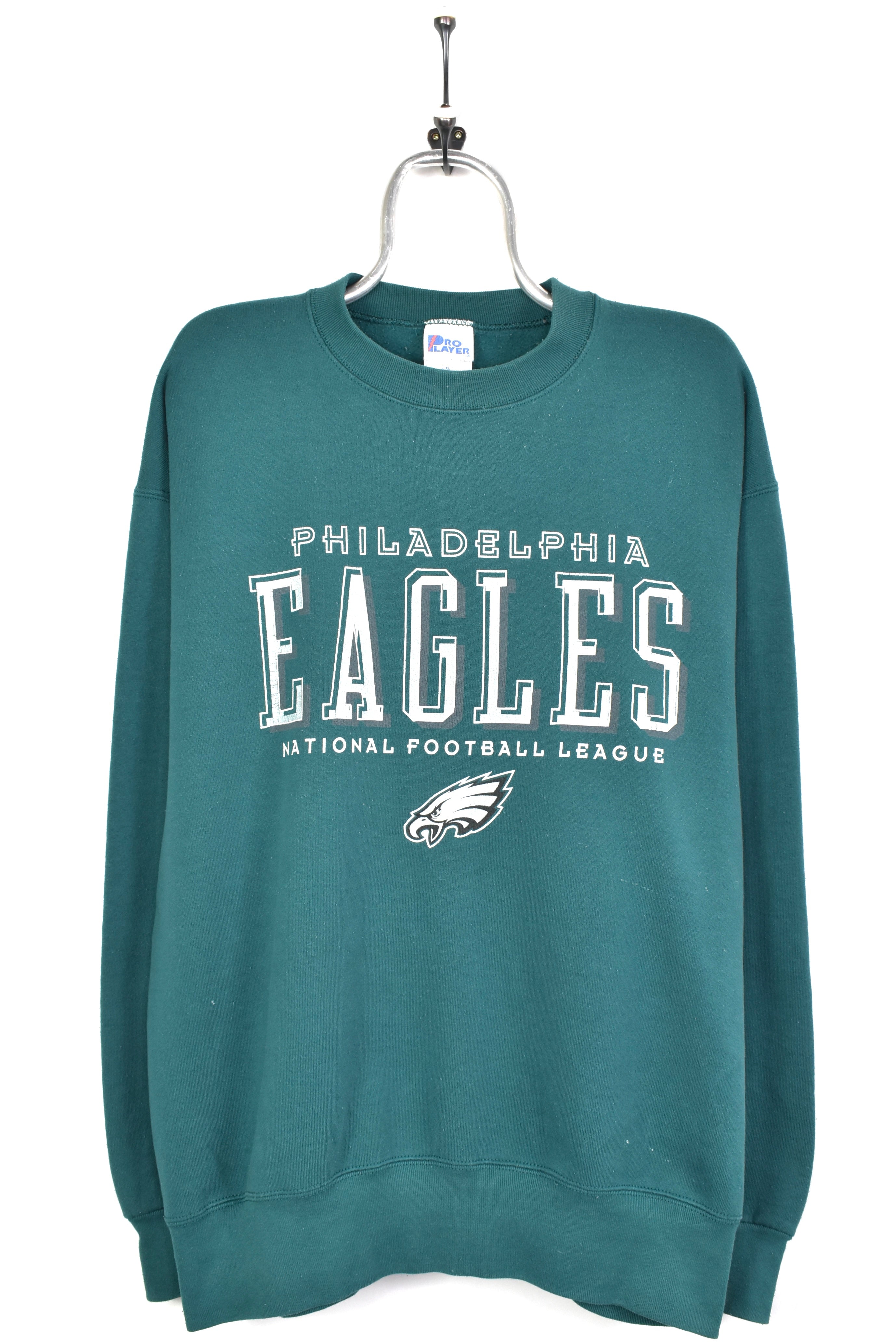 Vintage Philadelphia Eagles sweatshirt, NFL graphic crewneck - XL, green PRO SPORT