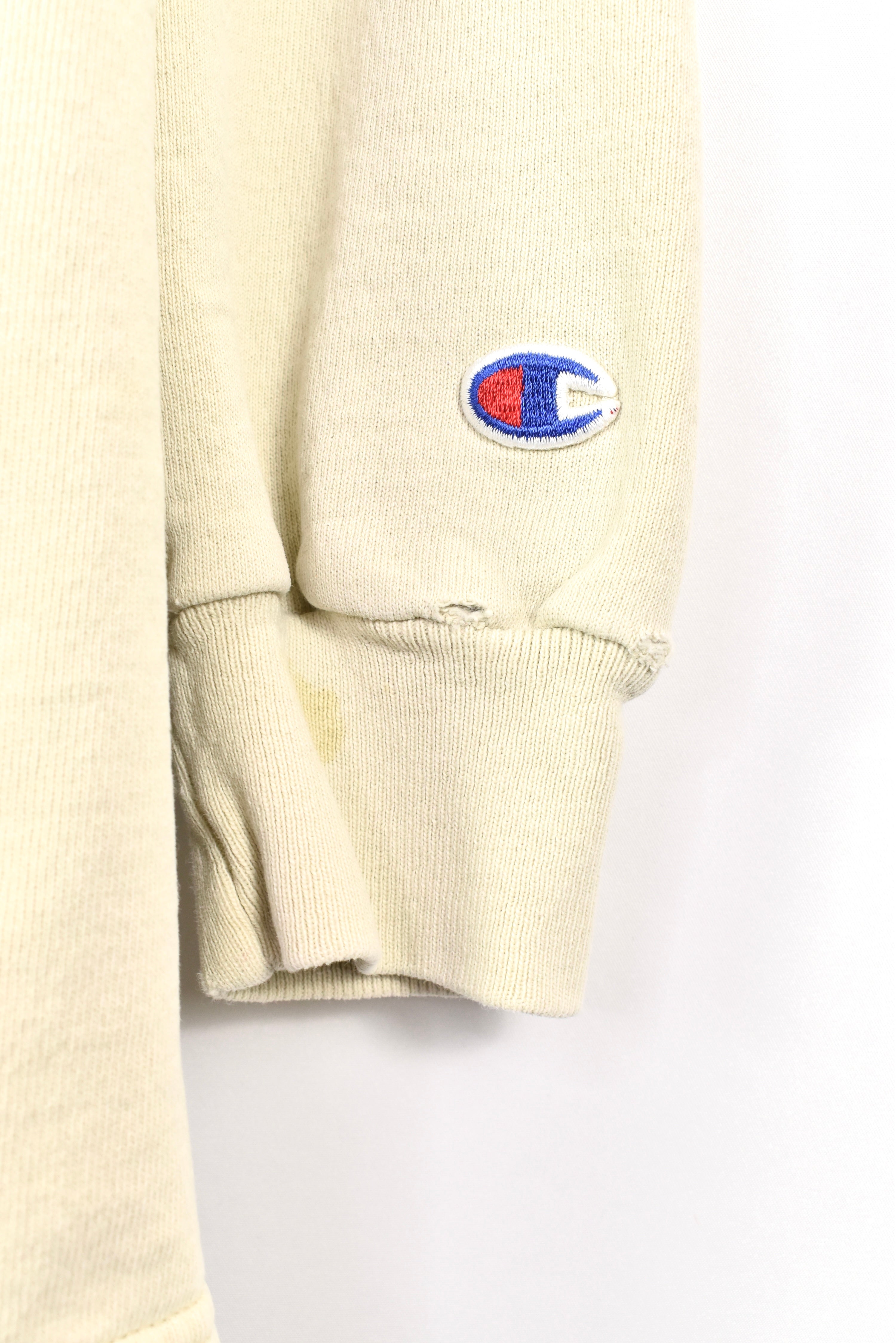 VINTAGE CHAMPION EMBROIDERED CREAM SWEATSHIRT | XL CHAMPION