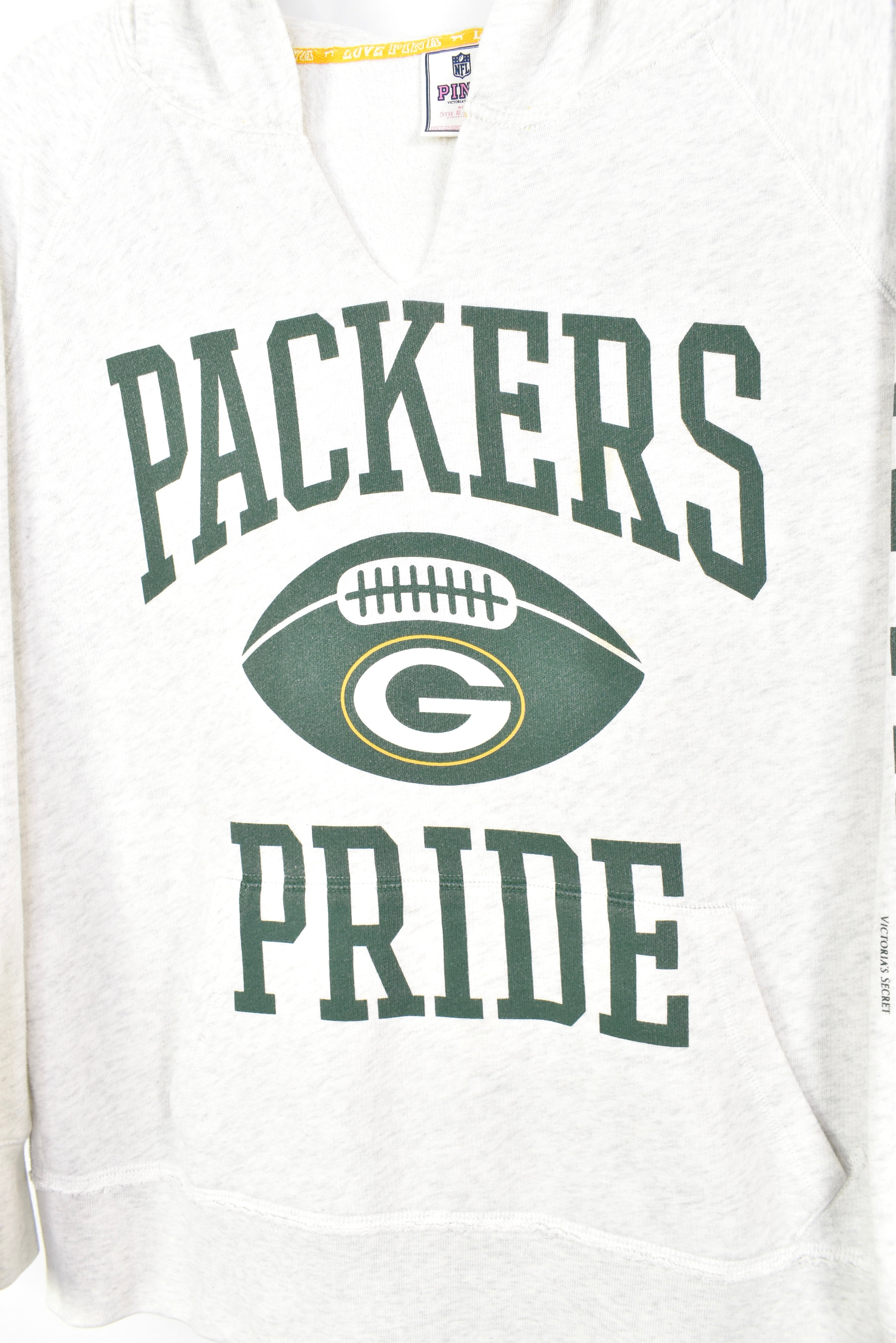 MODERN WOMEN'S NFL GREEN BAY PACKERS GREY HOODIE | LARGE PRO SPORT