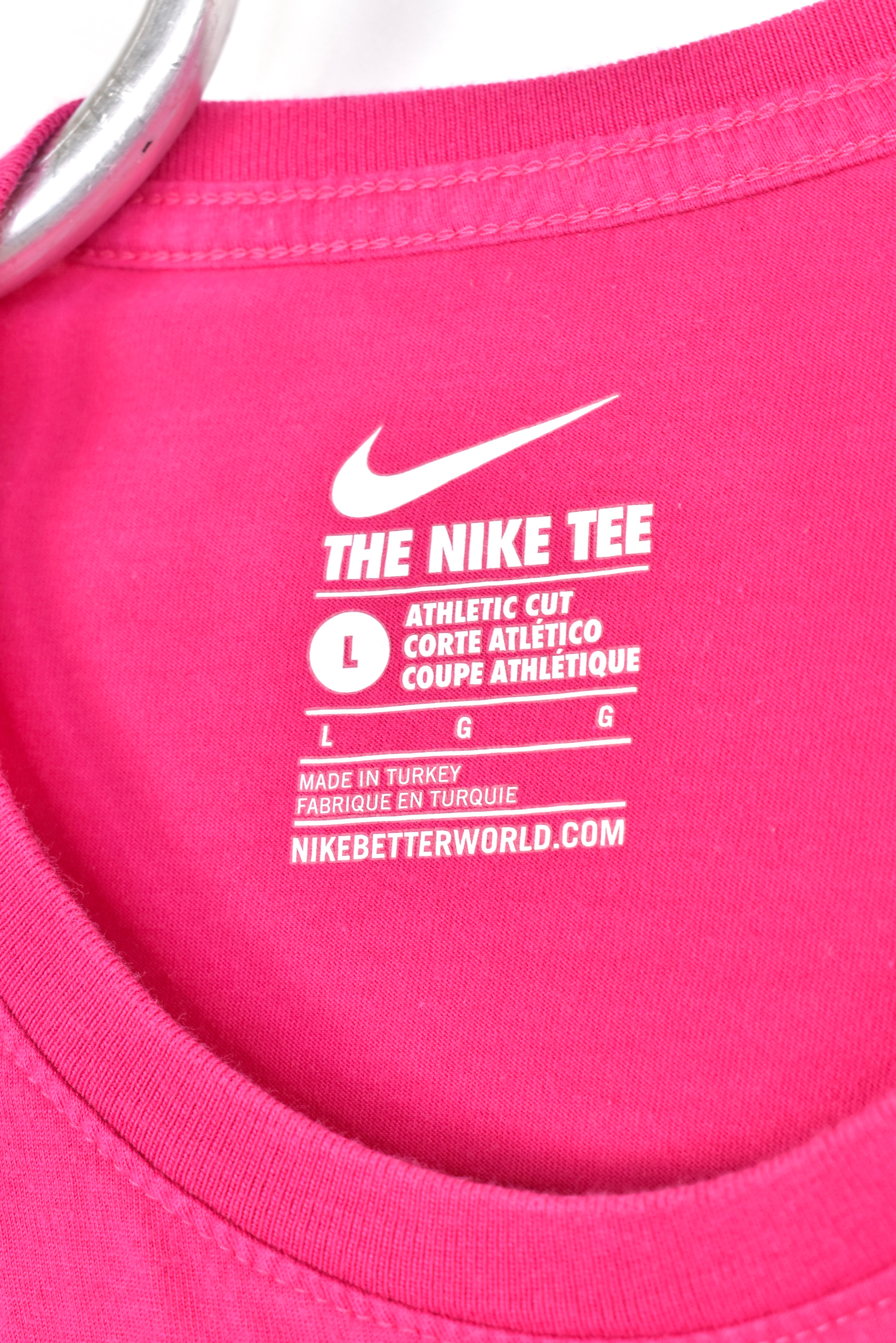 Women's modern Nike shirt, pink graphic tee - AU L NIKE
