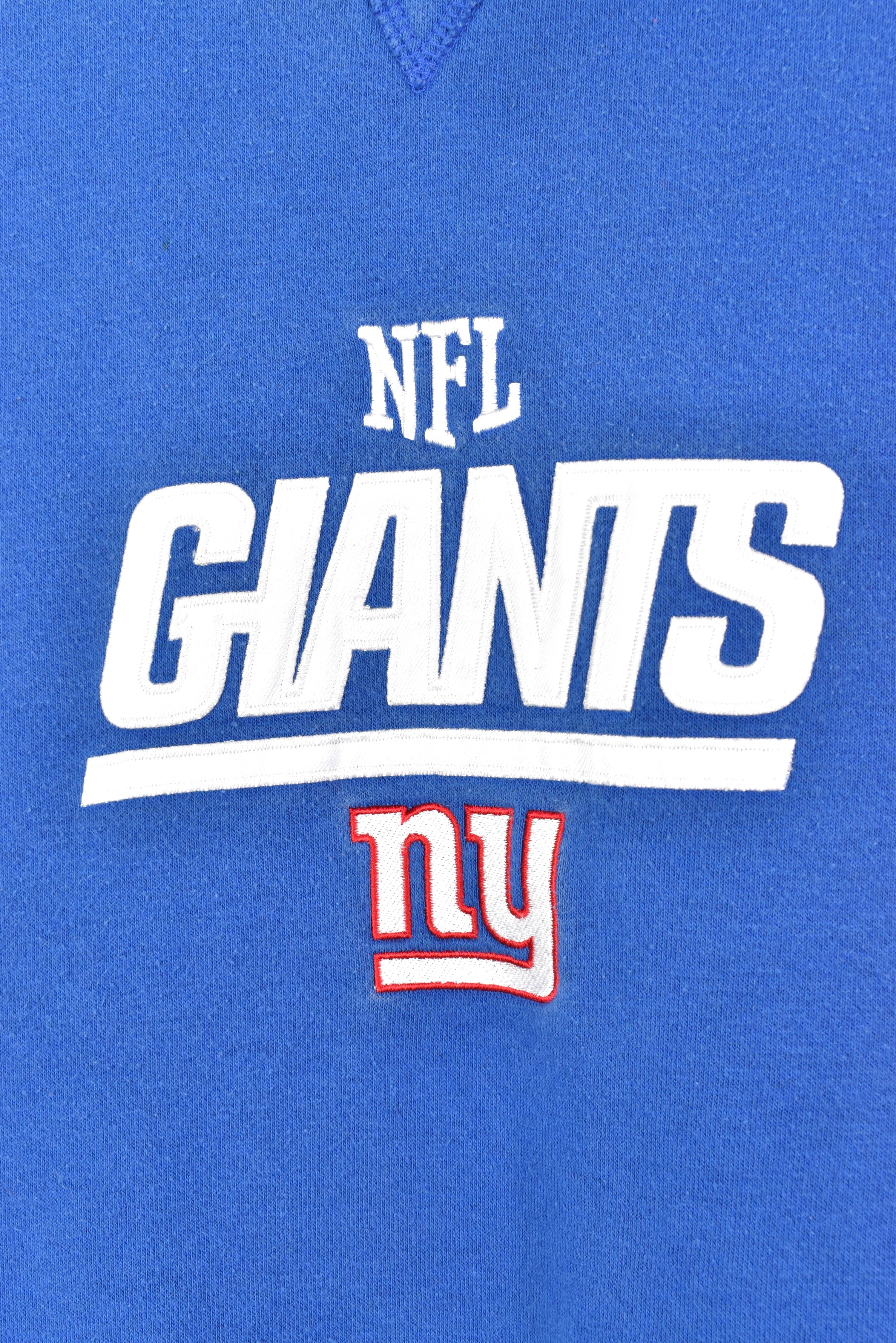 VINTAGE NFL NEW YORK GIANTS EMBROIDERED BLUE HOODIE | XXL PRO SPORT