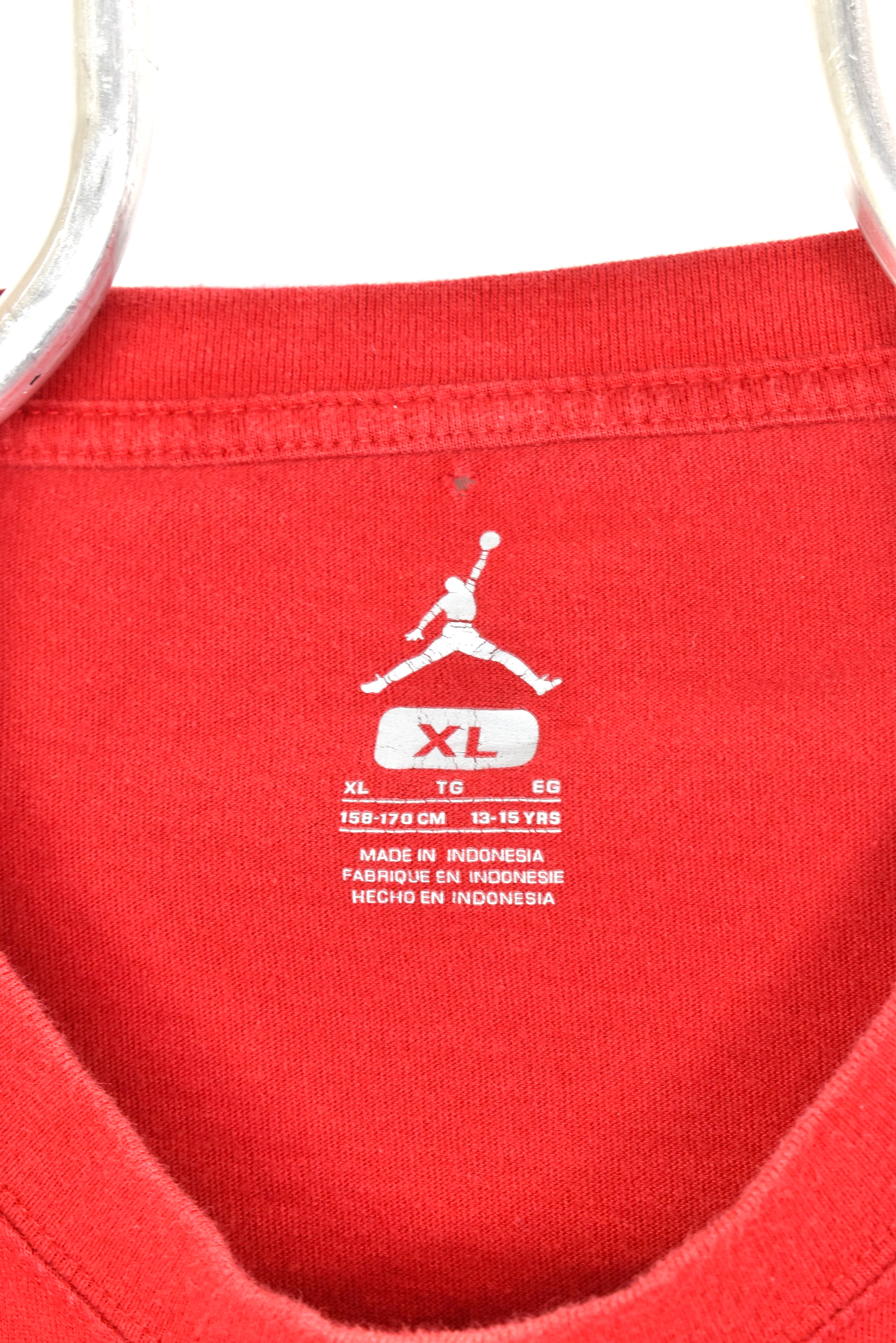 Vintage Nike shirt, Air Jordan embroidered tee - small, red NIKE