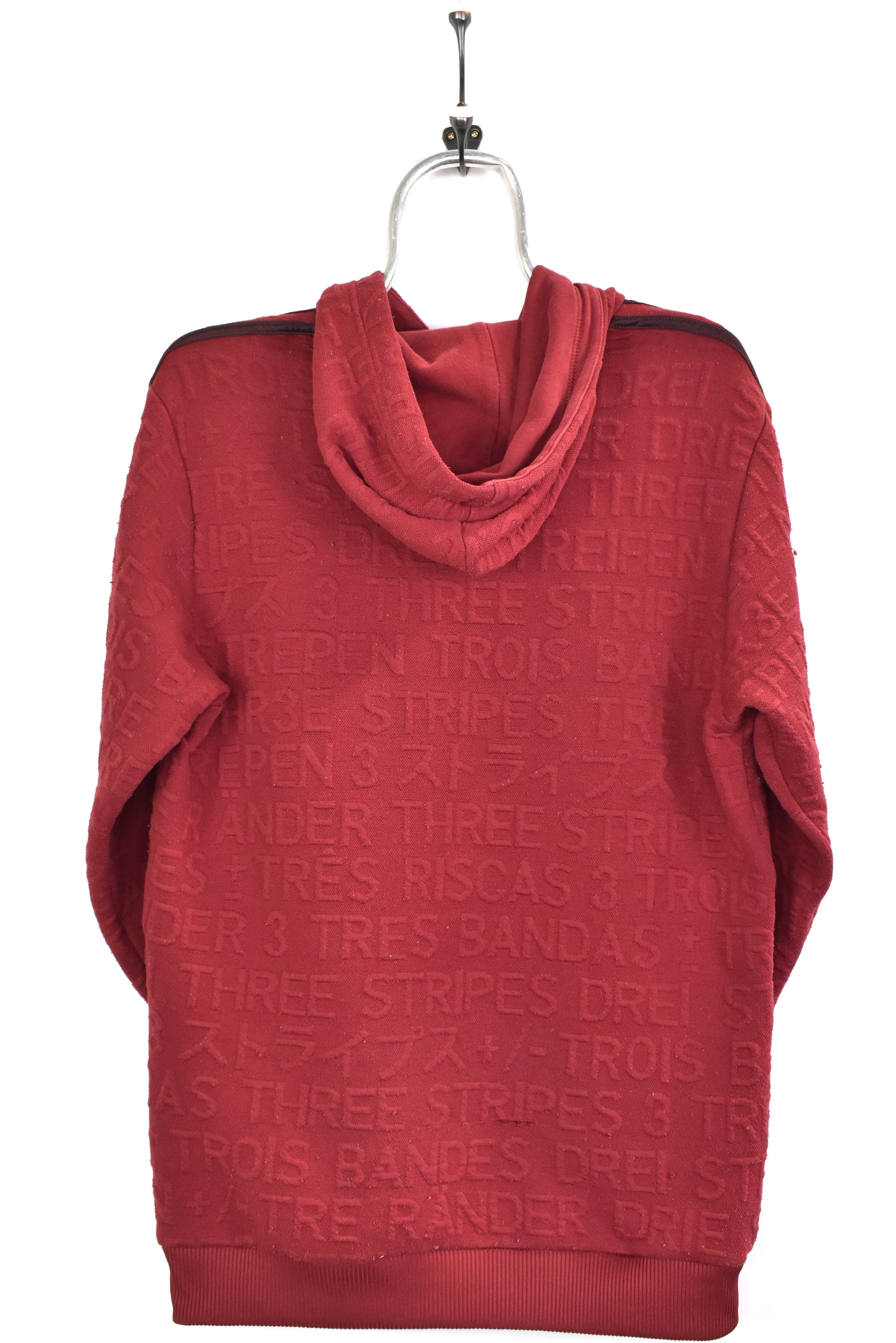 Modern Adidas embroidered burgundy hoodie | Medium ADIDAS