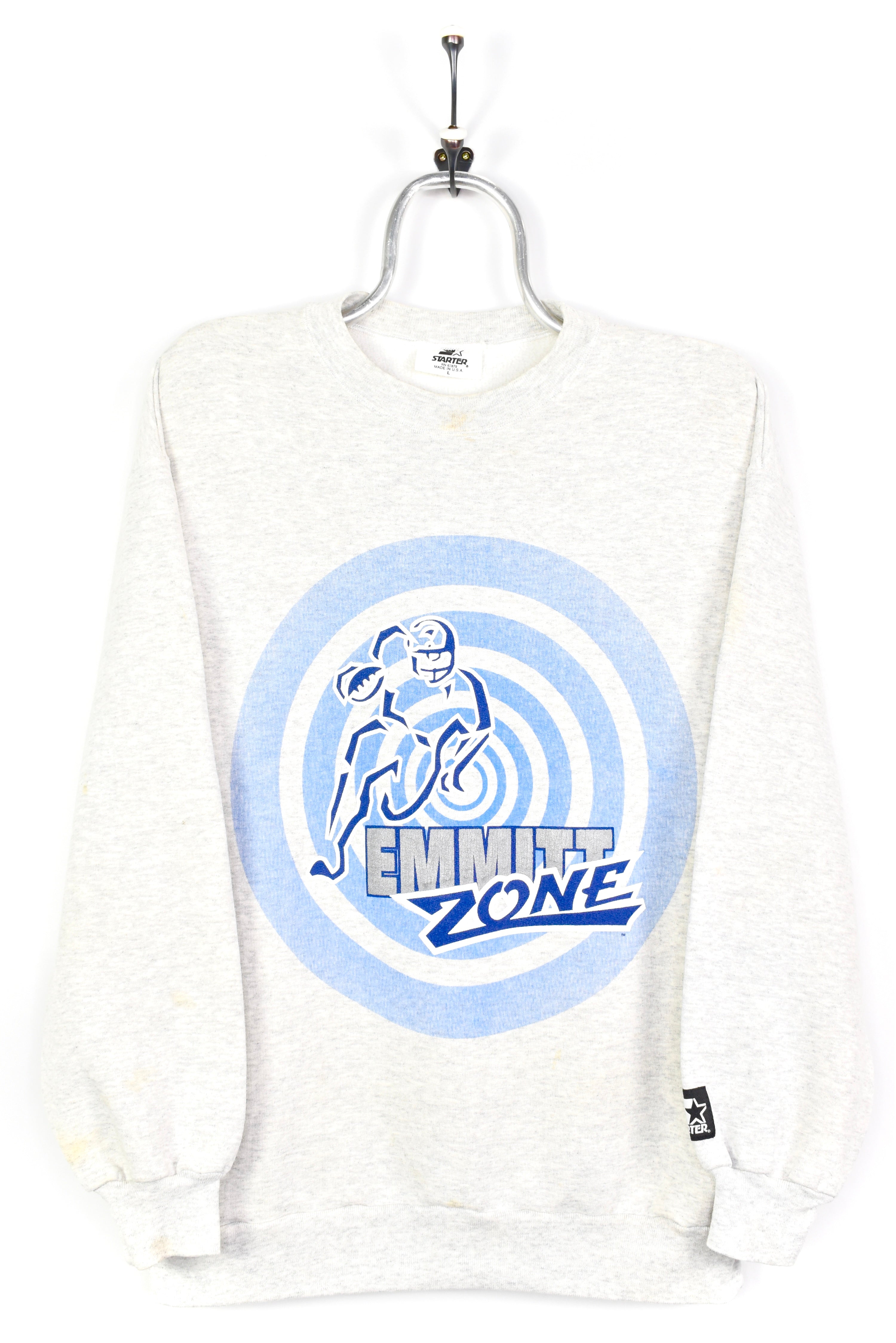 VINTAGE NFL EMMITT SMITH GREY SWEATSHIRT | LARGE PRO SPORT
