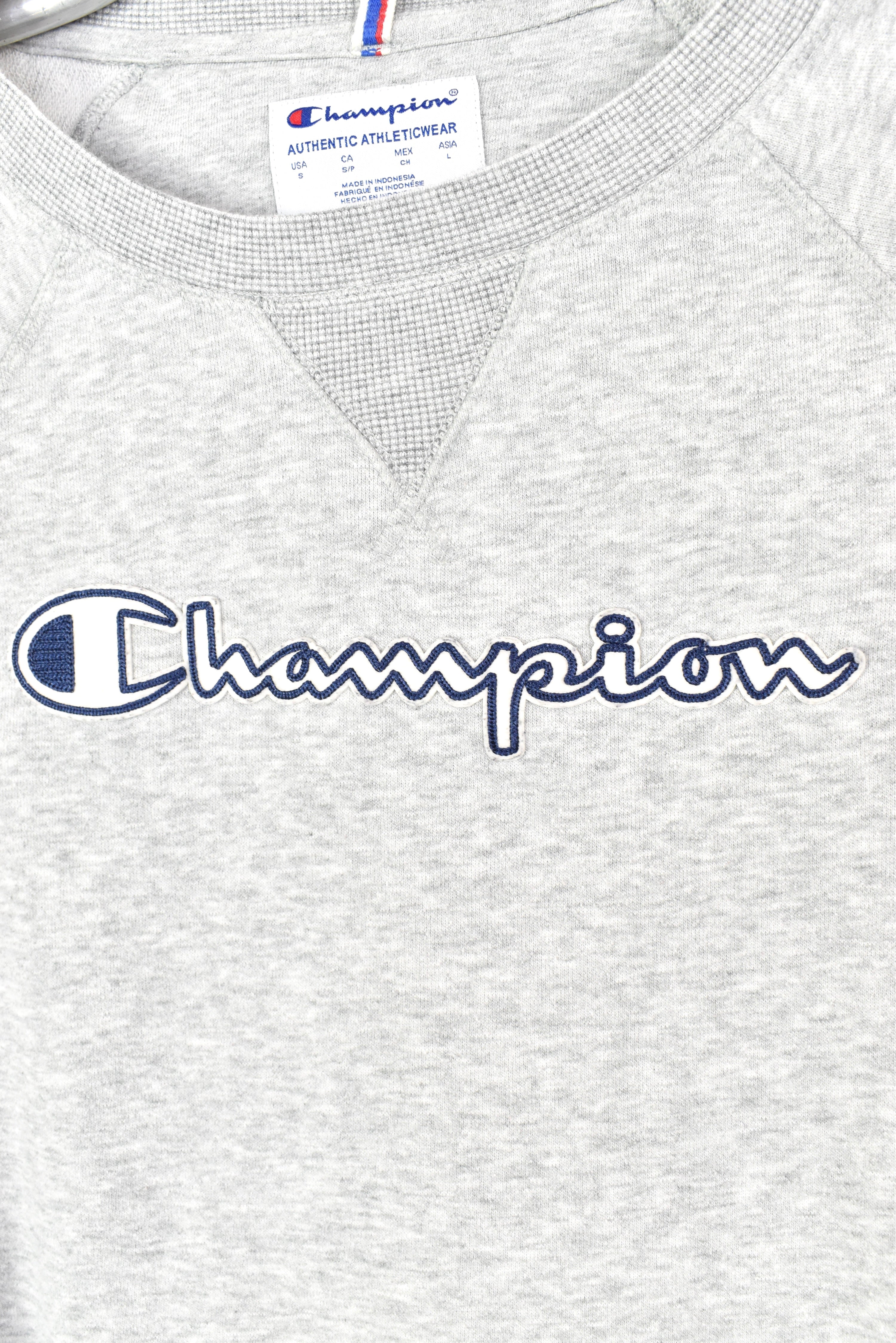 VINTAGE WOMEN'S CHAMPION GREY SWEATSHIRT | MEDIUM CHAMPION