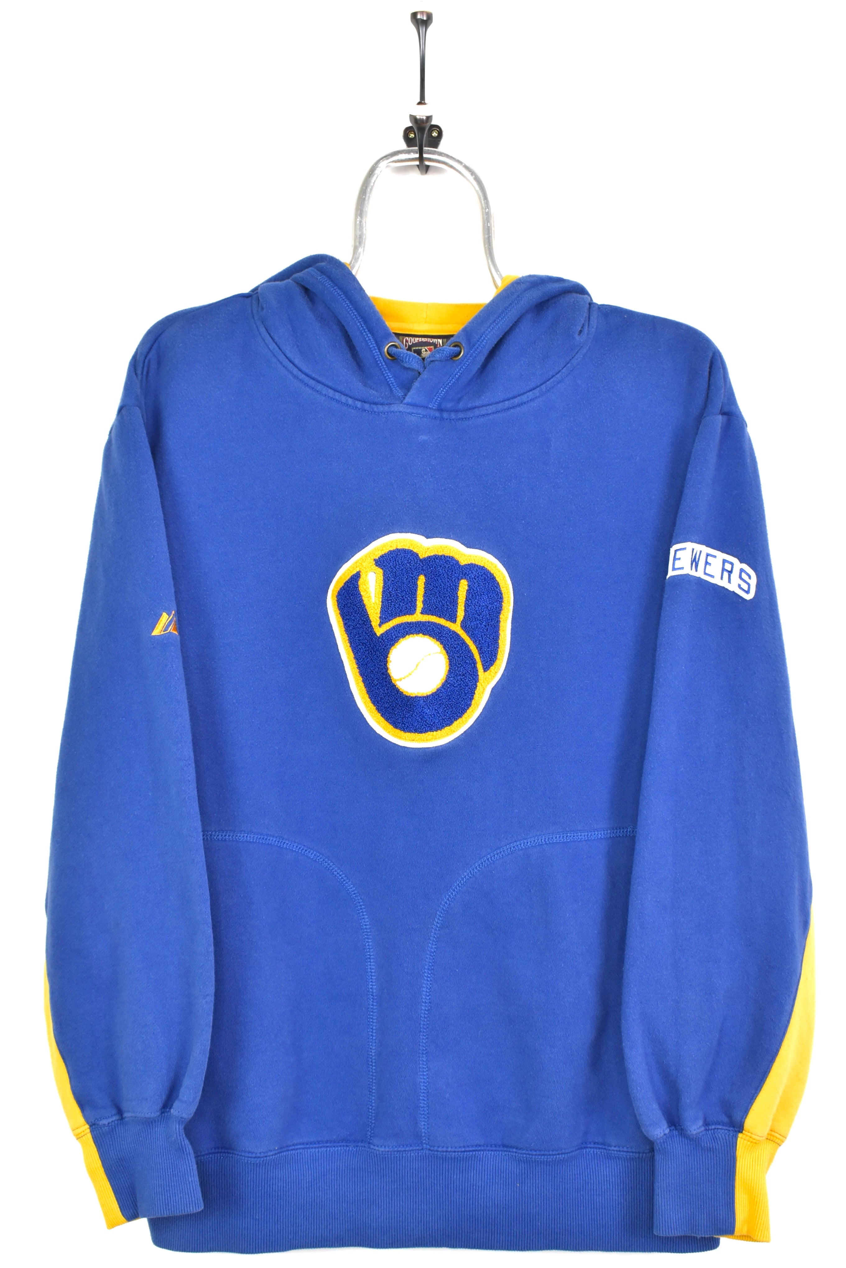 Vintage Milwaukee Brewers hoodie, MLB embroidered sweatshirt - large, blue PRO SPORT
