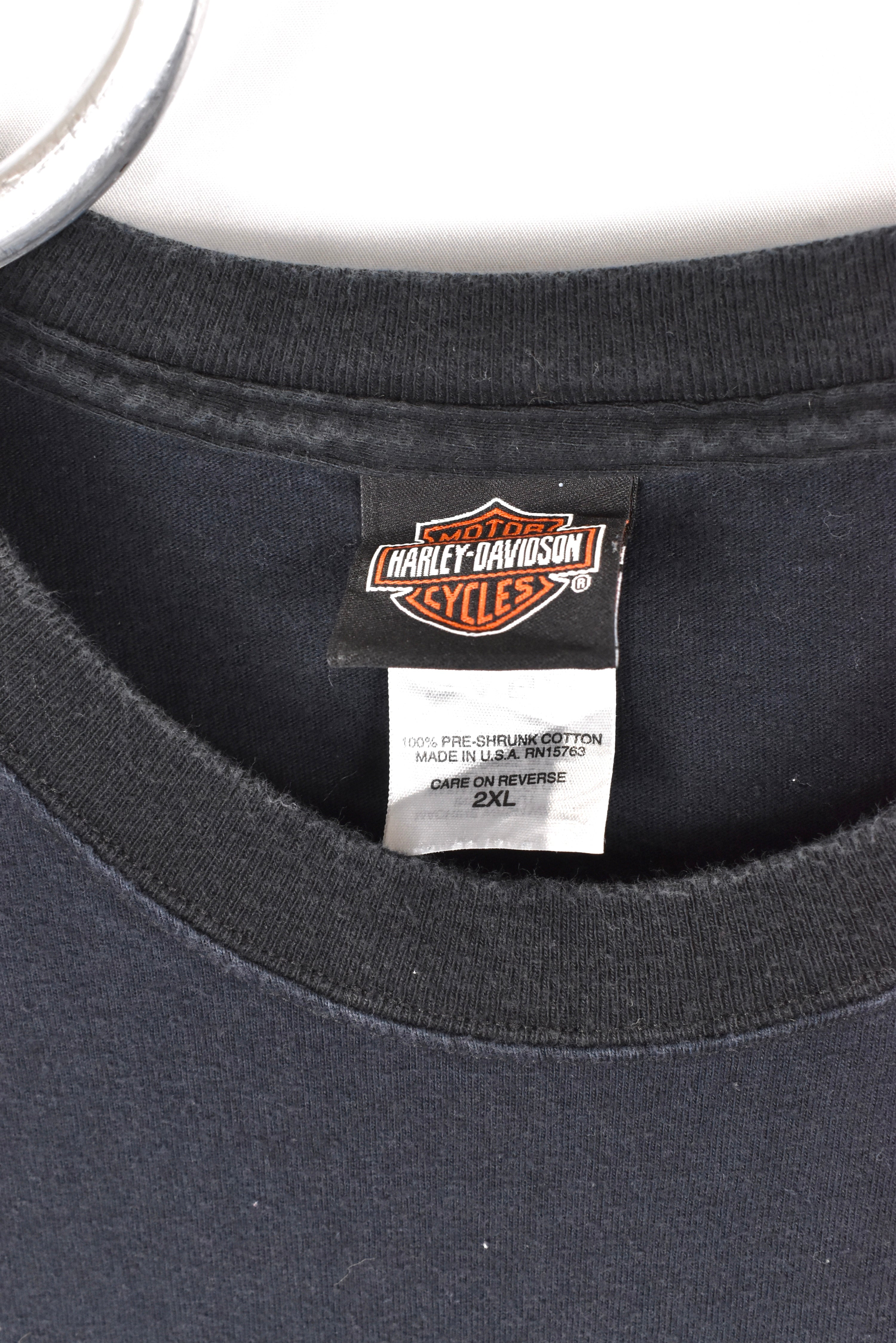 Vintage Harley Davidson shirt, short sleeve black graphic tee - AU XL HARLEY DAVIDSON