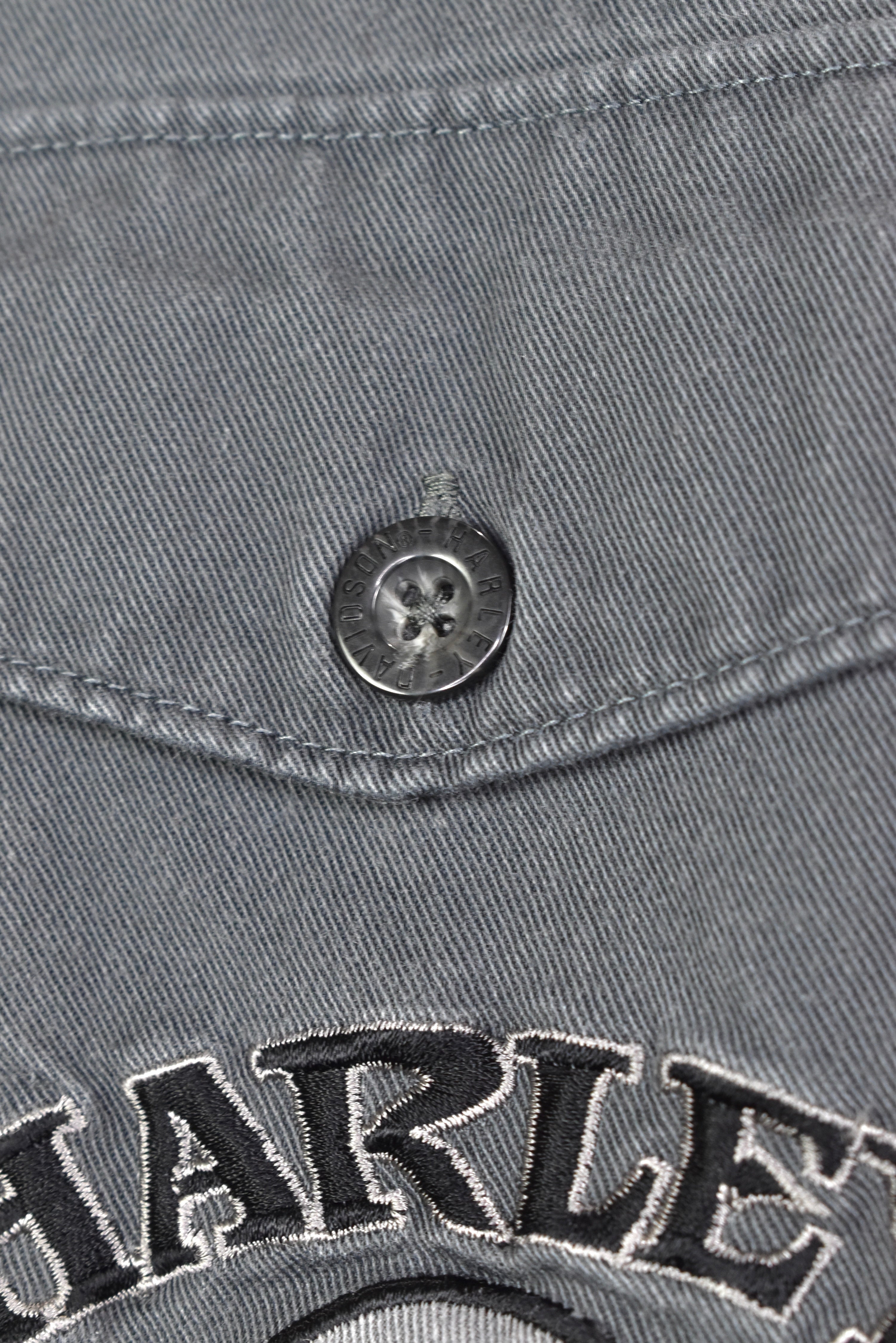 Modern Harley Davidson shirt, button up collared embroidered tee - AU XL HARLEY DAVIDSON