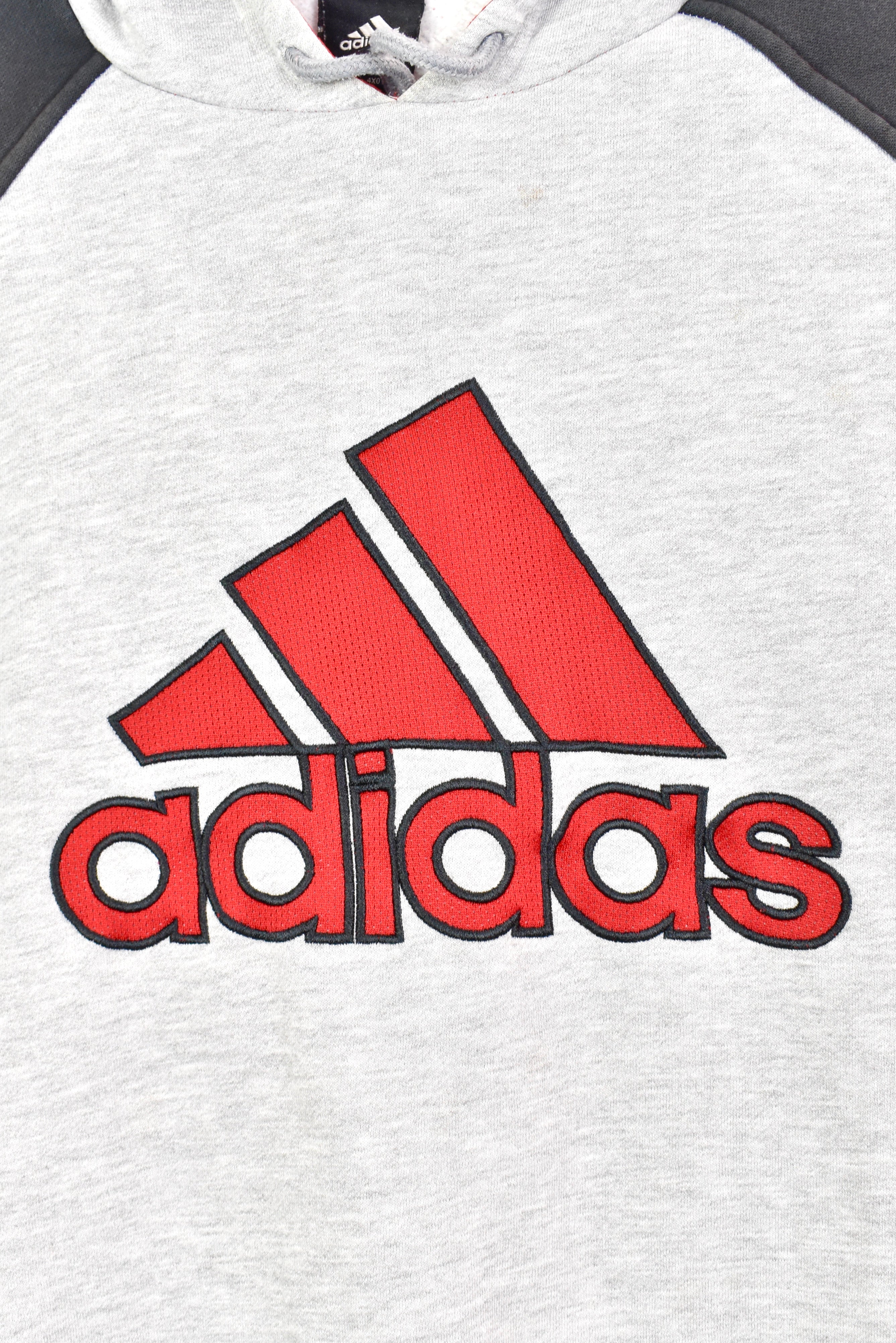 Vintage adidas embroidered grey hoodie | xl ADIDAS