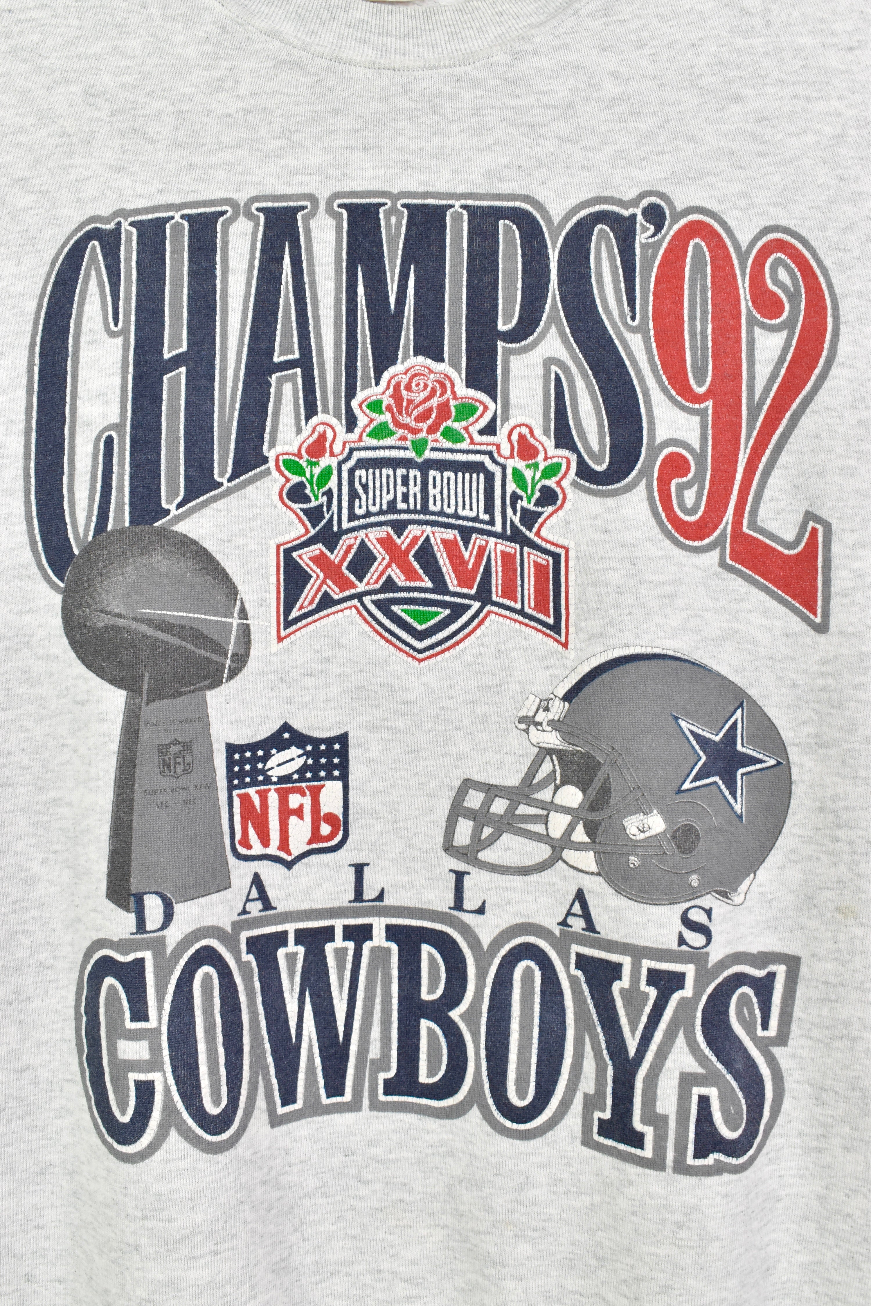 Vintage 1992 NFL Dallas Cowboys grey sweatshirt | LARGE PRO SPORT