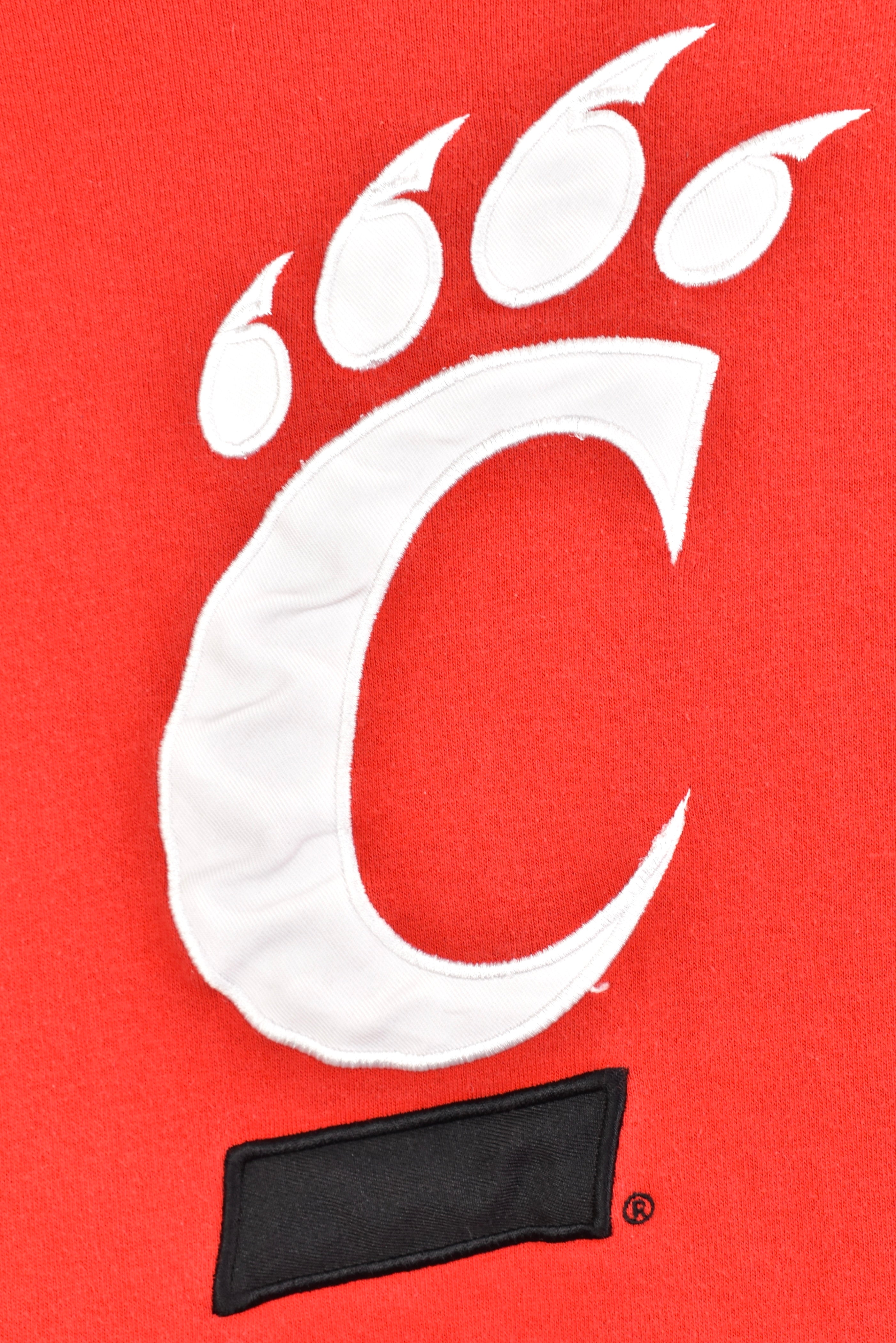 Vintage Cincinnati University Bears embroidered red hoodie | Large COLLEGE