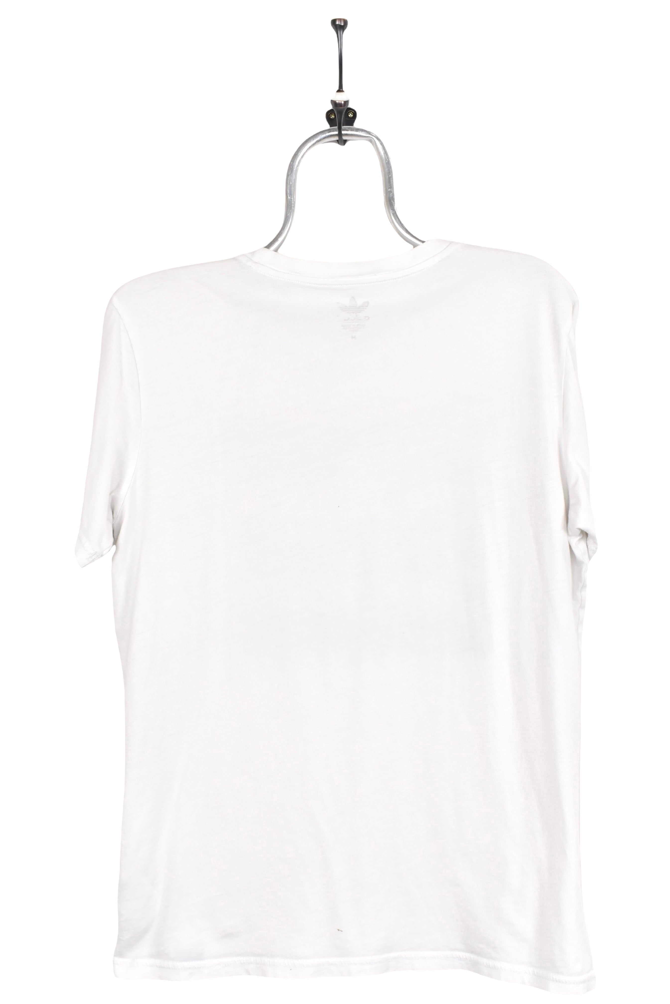 Women's modern Adidas shirt, white graphic tee - AU M ADIDAS