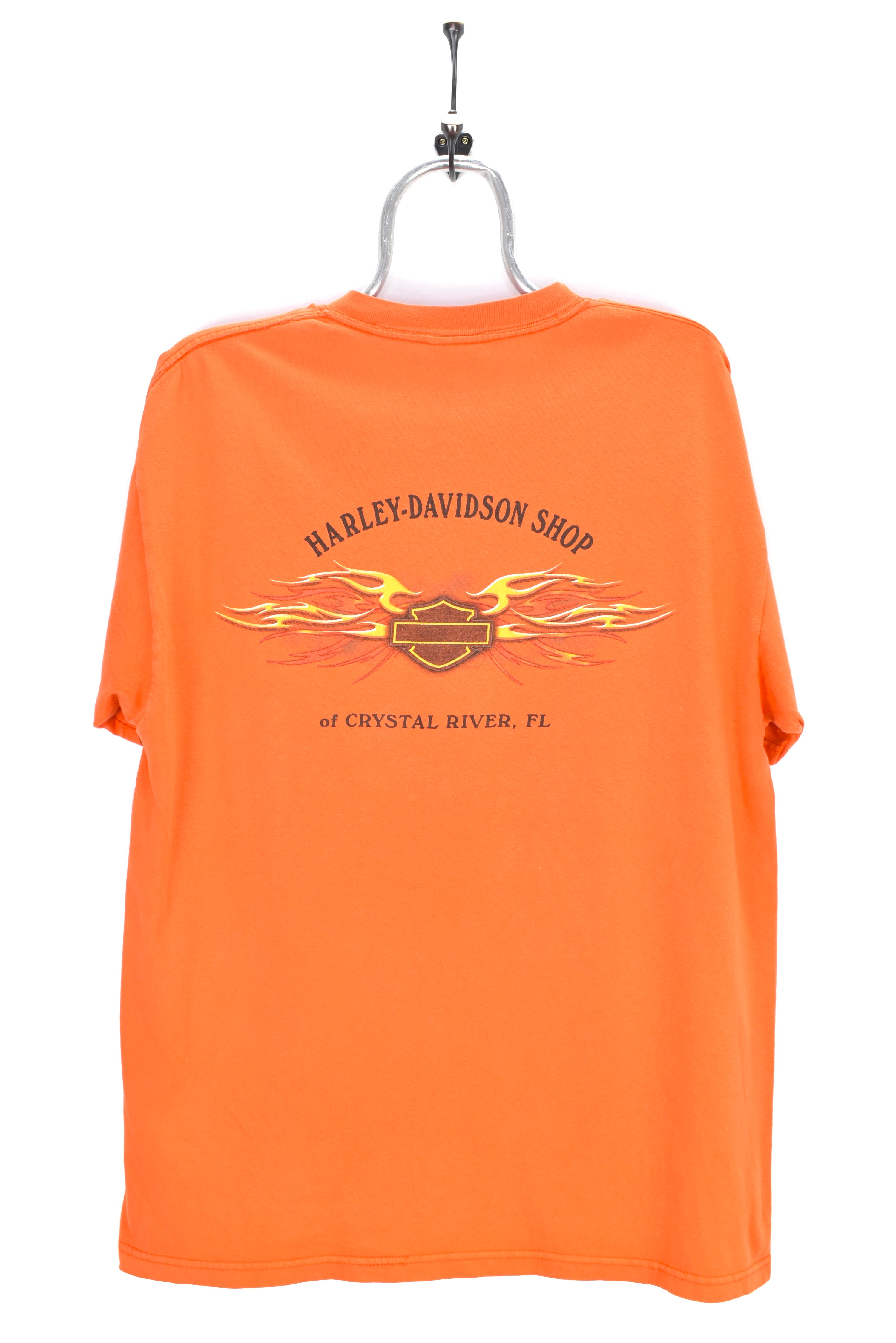 VINTAGE HARLEY DAVIDSON ORANGE T-SHIRT | LARGE HARLEY DAVIDSON