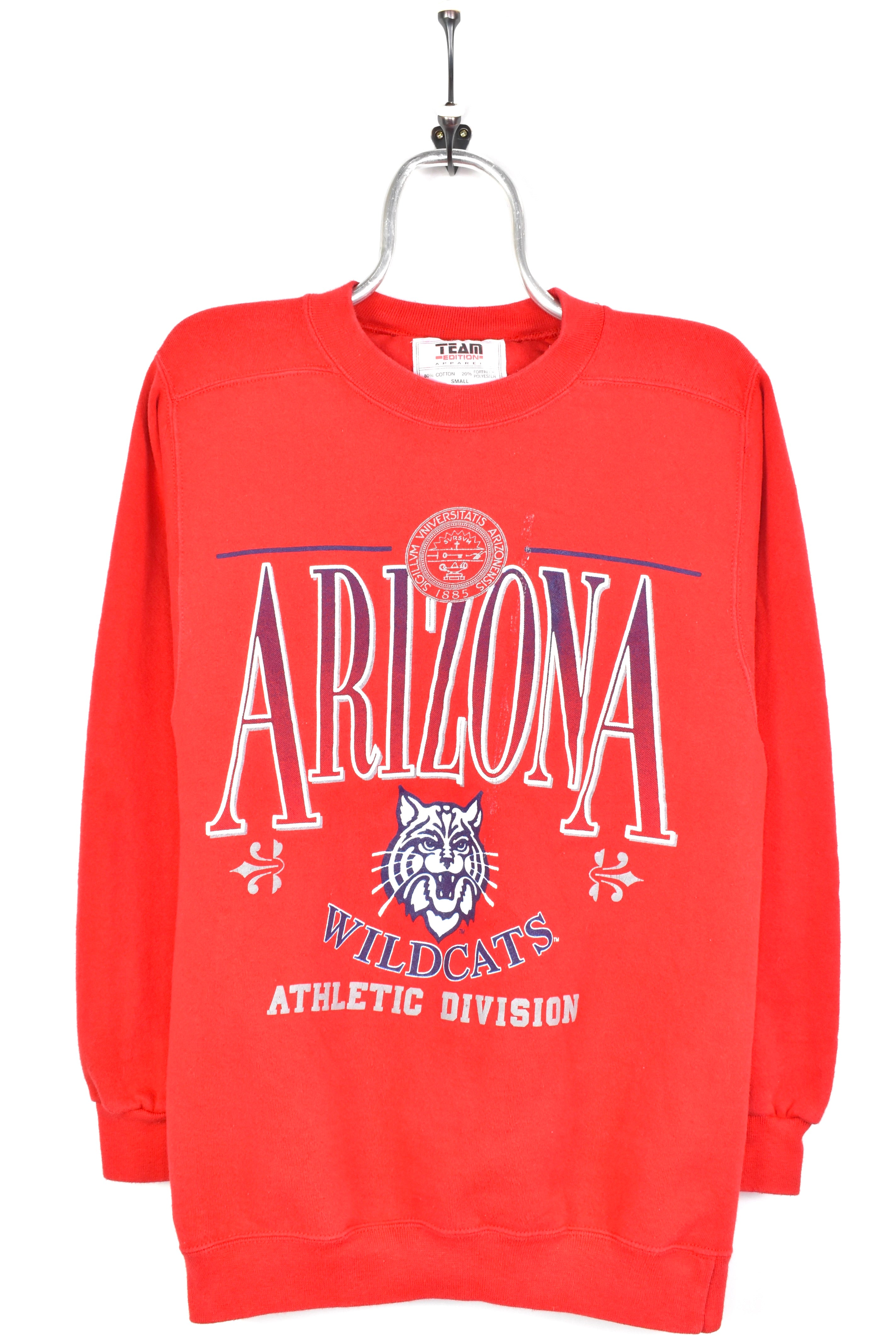 VINTAGE ARIZONA UNIVERSITY WILDCATS RED SWEATSHIRT | MEDIUM COLLEGE