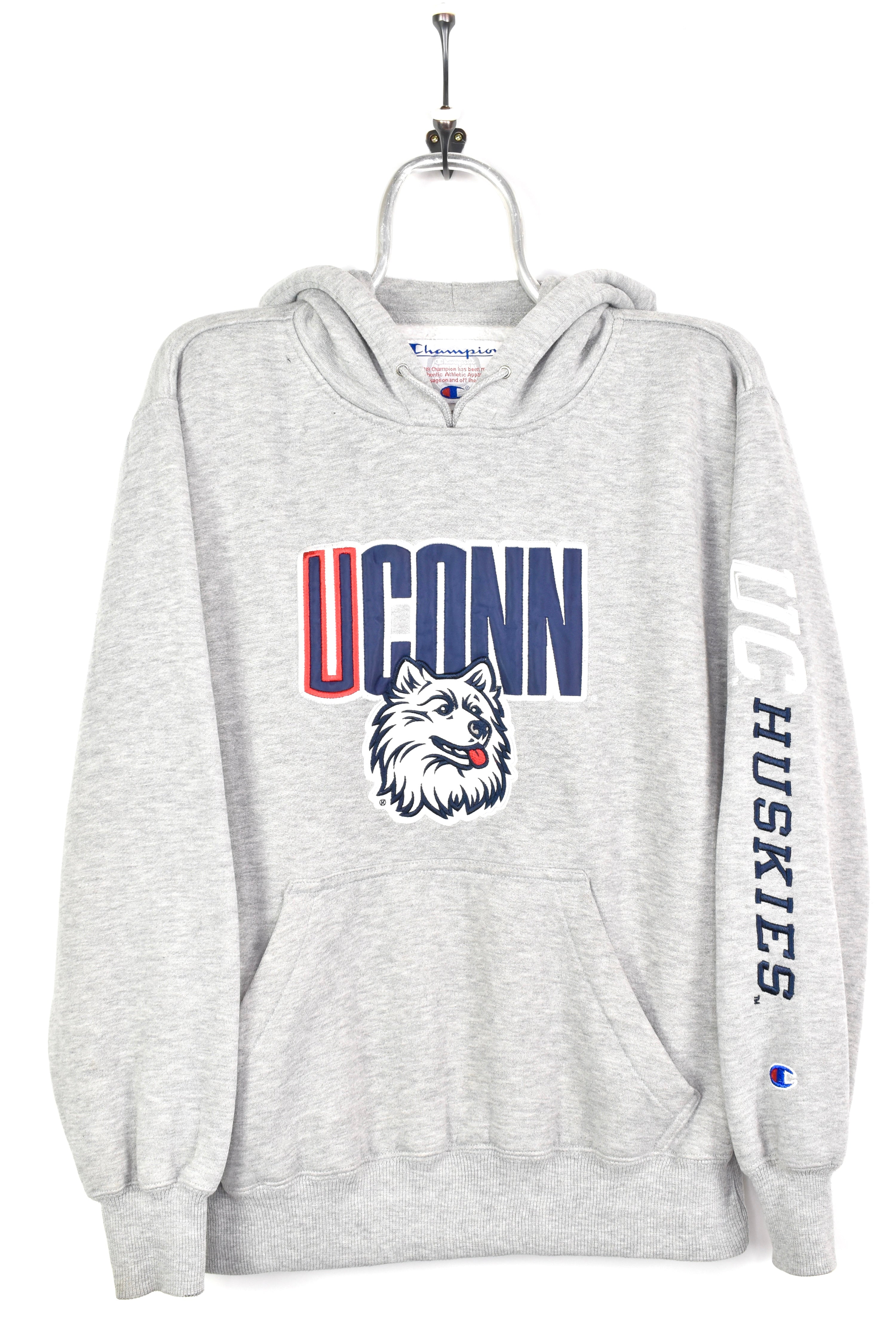 MODERN CONNECTICUT UNIVERSITY EMBROIDERED GREY HOODIE | MEDIUM COLLEGE