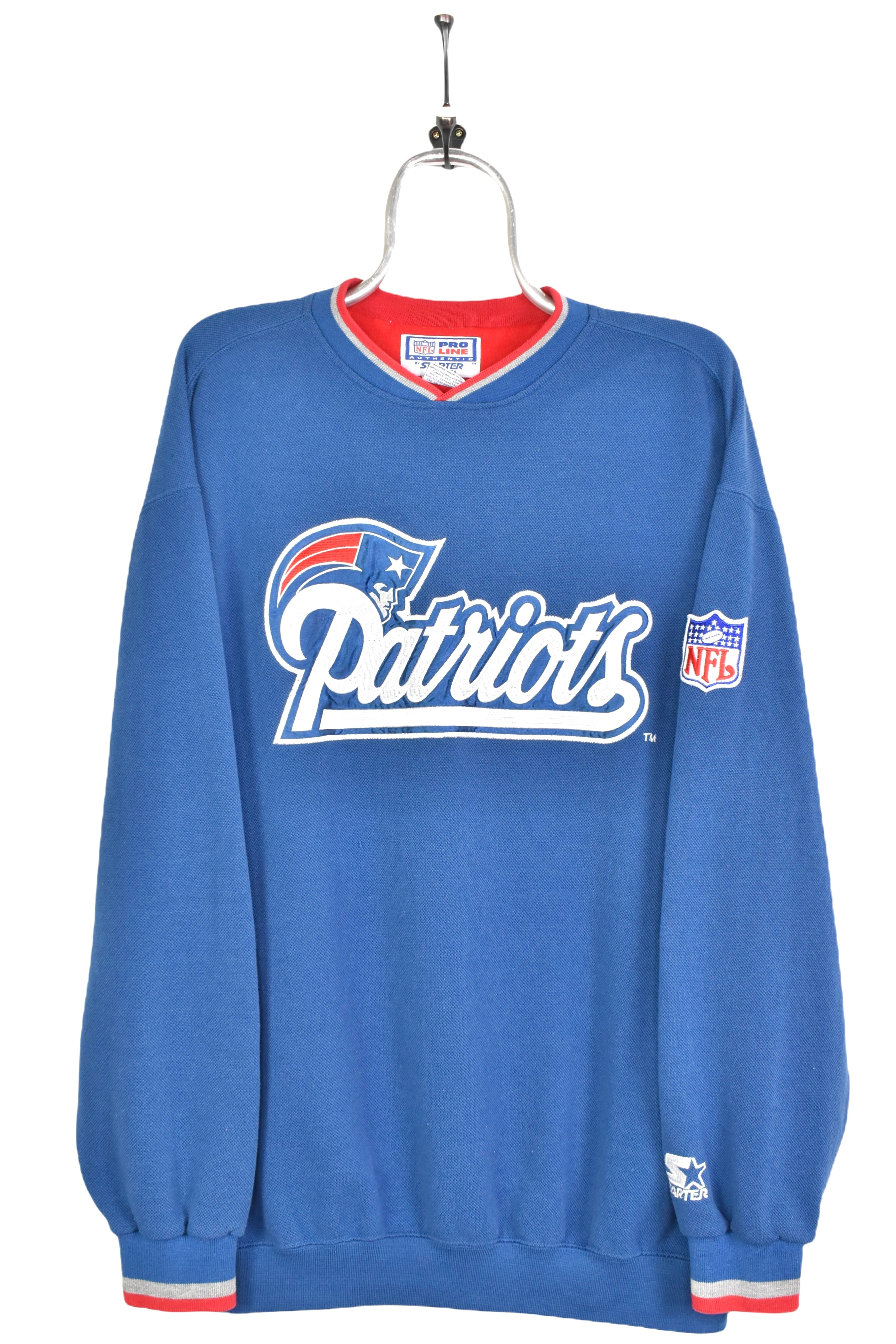 Vintage NFL New England Patriots embroidered blue sweatshirt | XL PRO SPORT