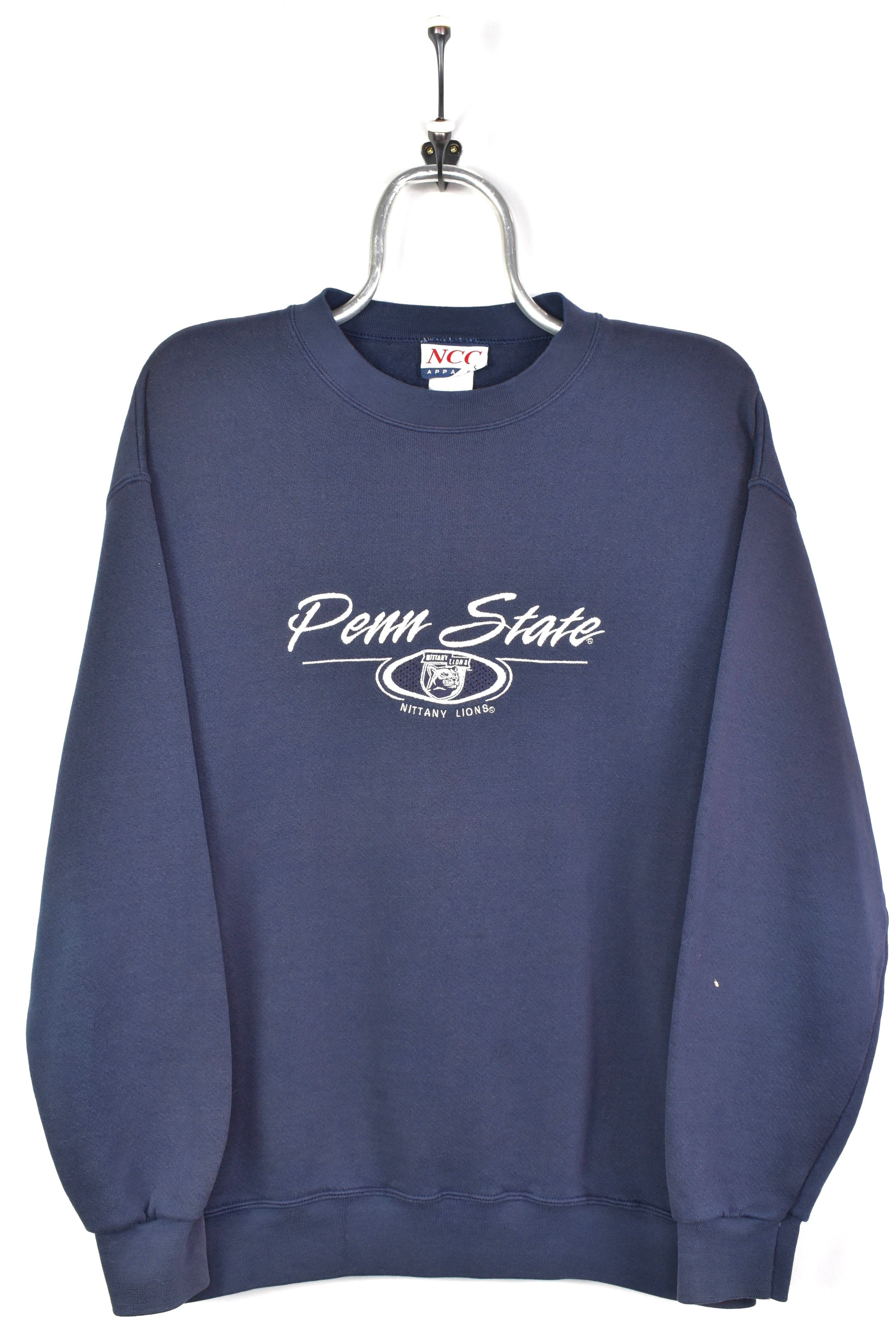VINTAGE PENN STATE UNIVERSITY EMBROIDERED NAVY SWEATSHIRT | LARGE COLLEGE