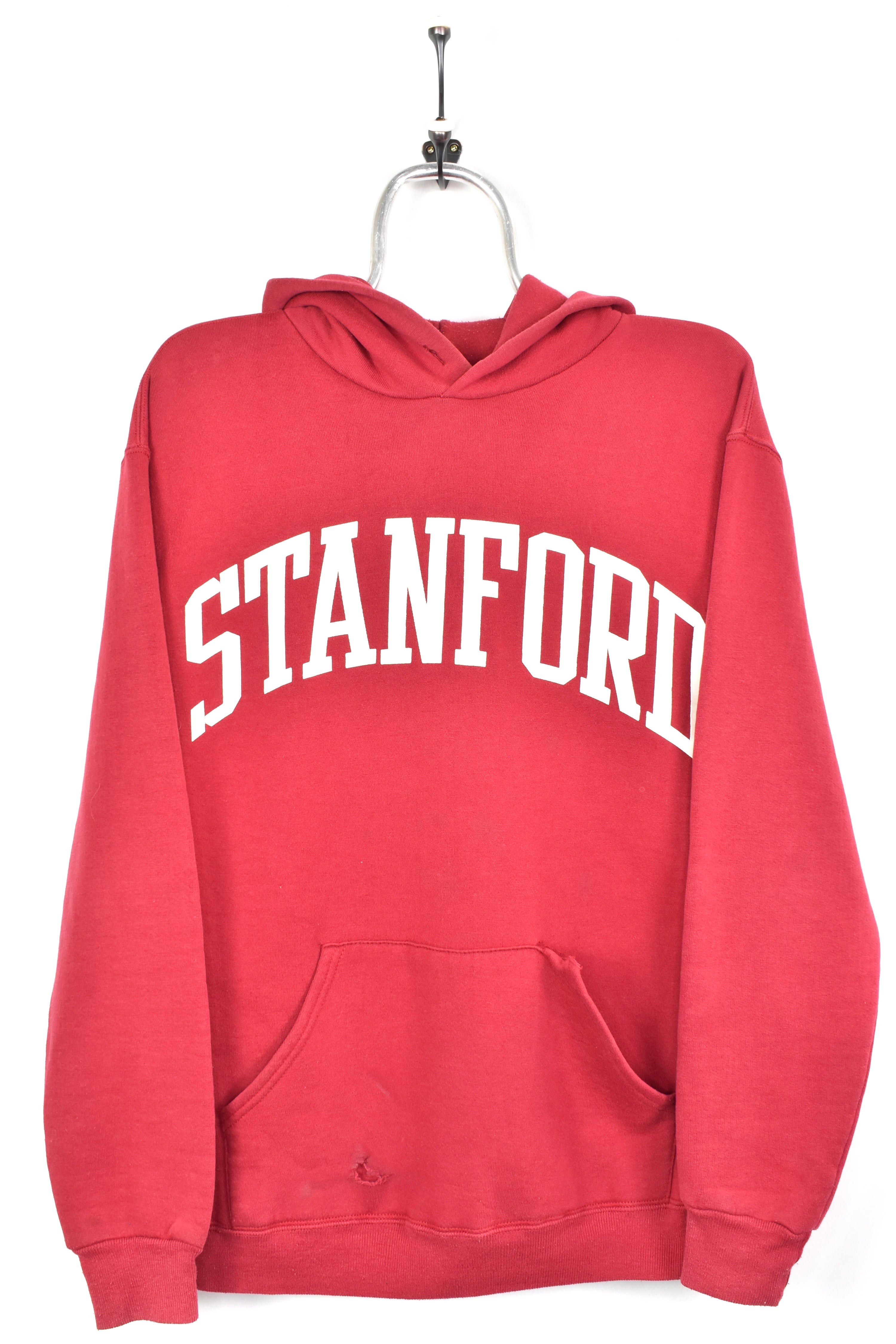 VINTAGE STANFORD UNIVERSITY RED HOODIE | LARGE COLLEGE